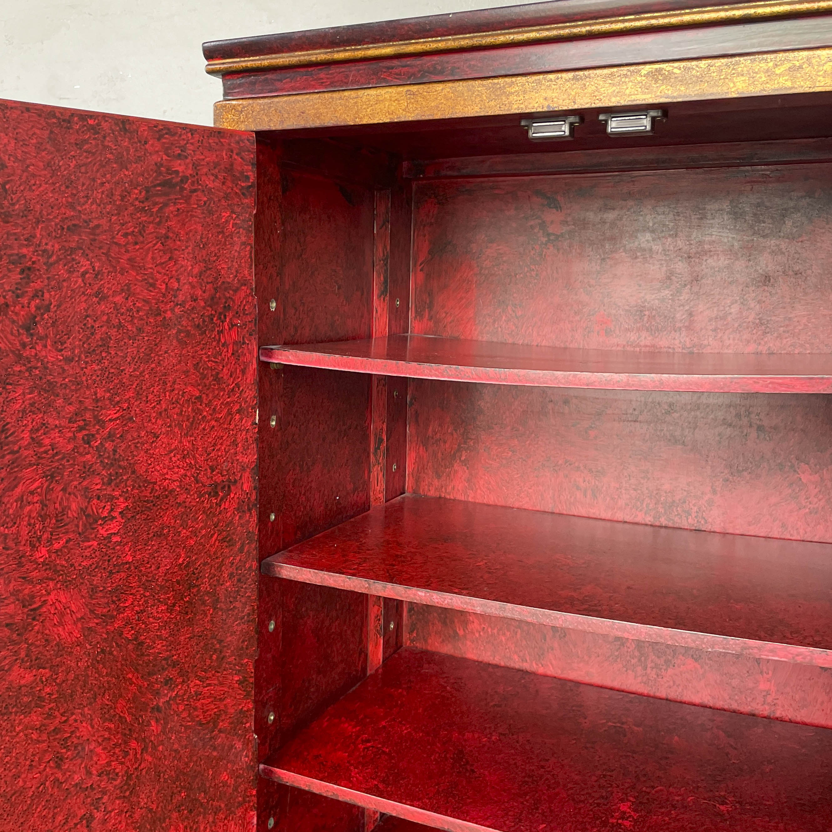 Red & Gold Dragon Motif Side Cabinet