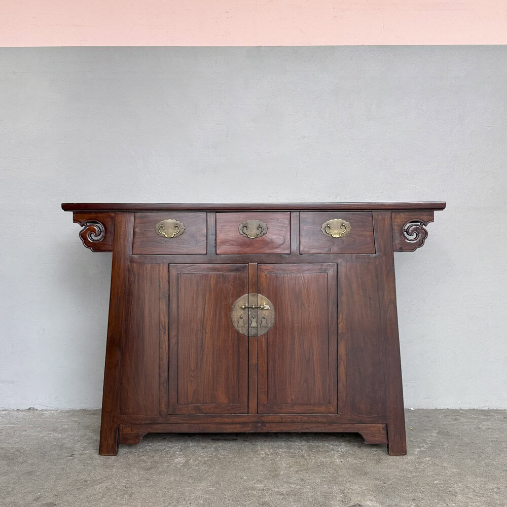 Restored Elm High Sideboard Cabinet