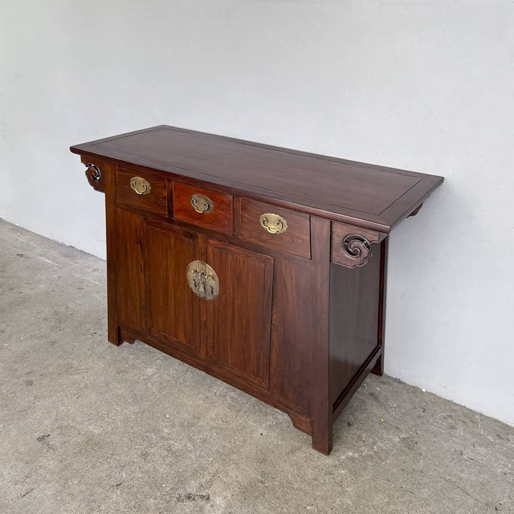 Restored Elm High Sideboard Cabinet