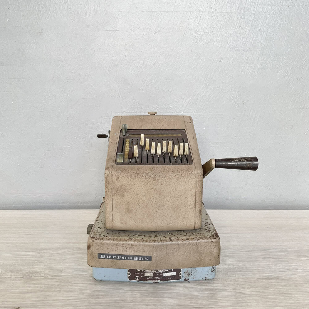 Vintage Burroughs Check Writer