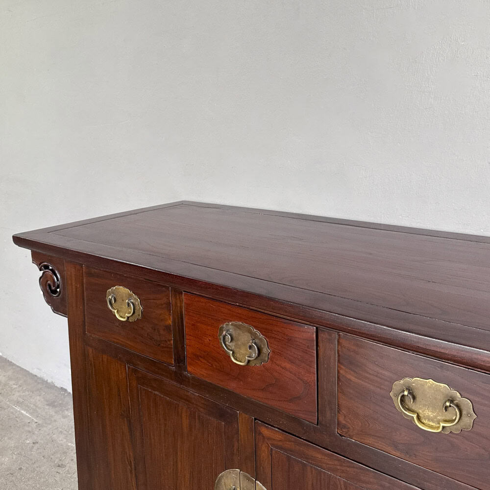 Restored Elm High Sideboard Cabinet