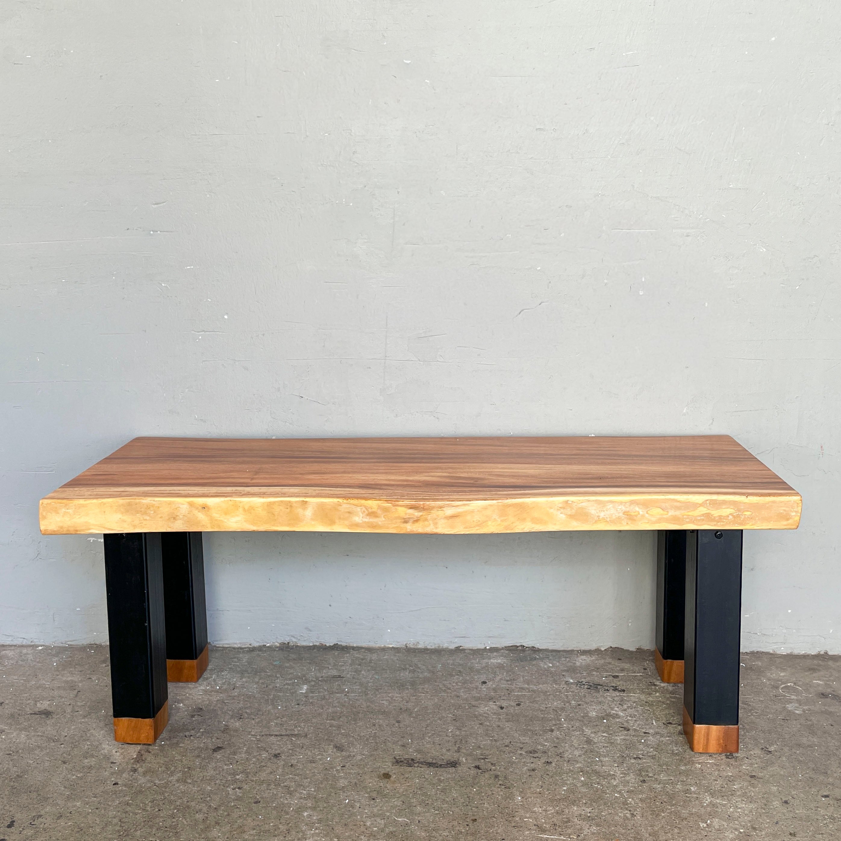 Upcycled Suar Slab Bench (Straight Legs 2.0)