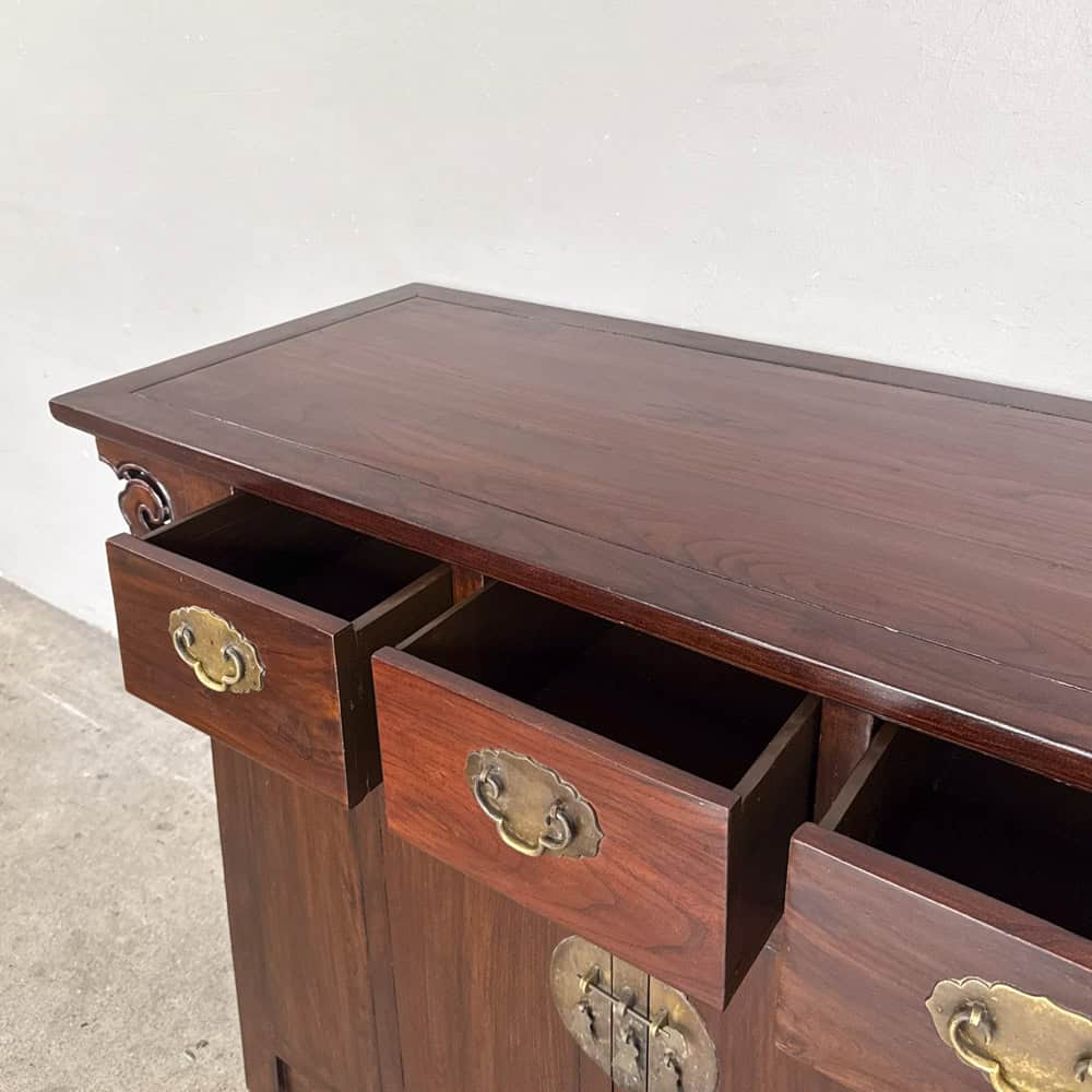 Restored Elm High Sideboard Cabinet