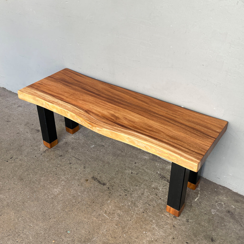 Upcycled Suar Slab Bench (Straight Legs 2.0)