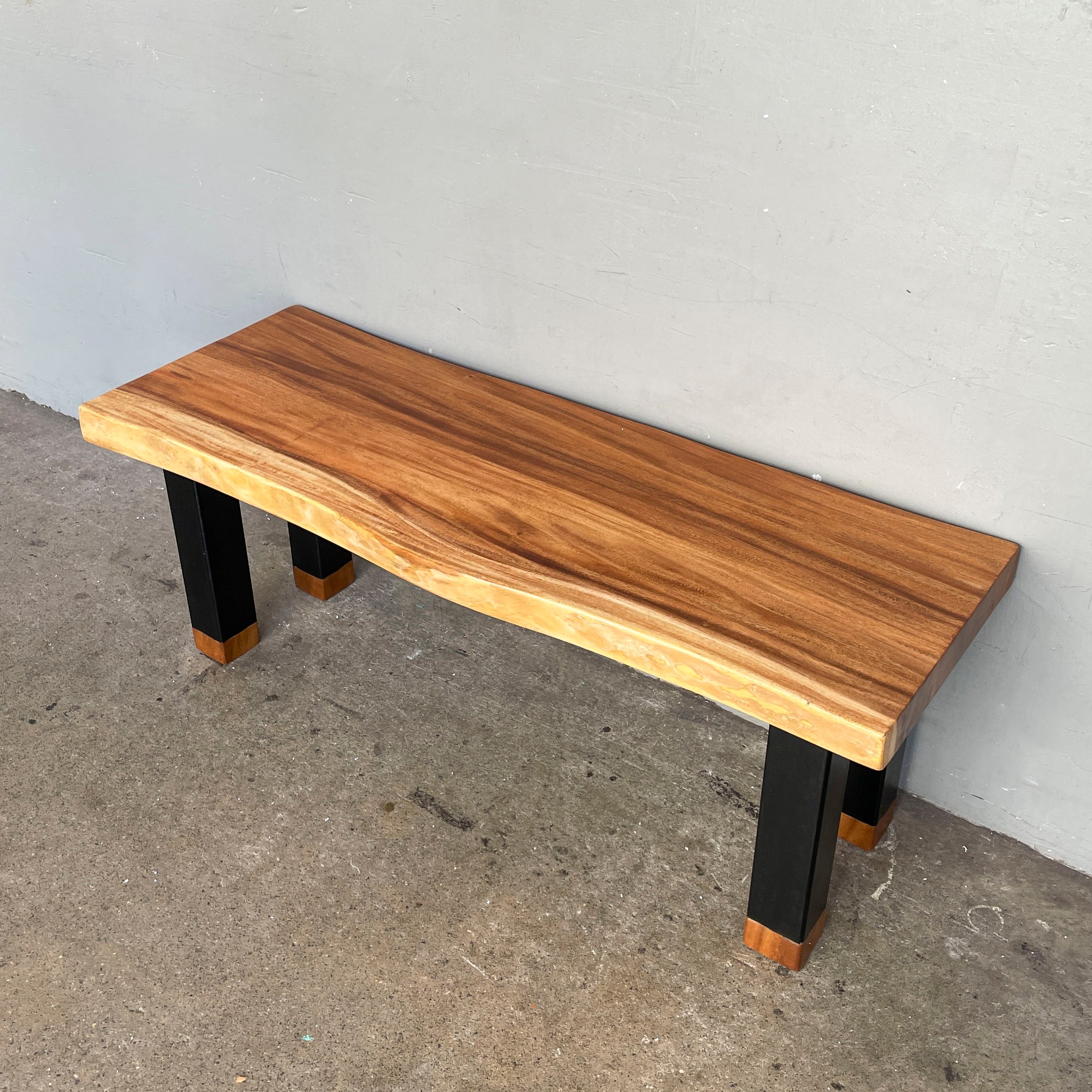 Upcycled Suar Slab Bench (Straight Legs 2.0)