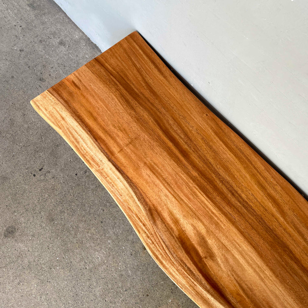 Upcycled Suar Slab Bench (Straight Legs 2.0)