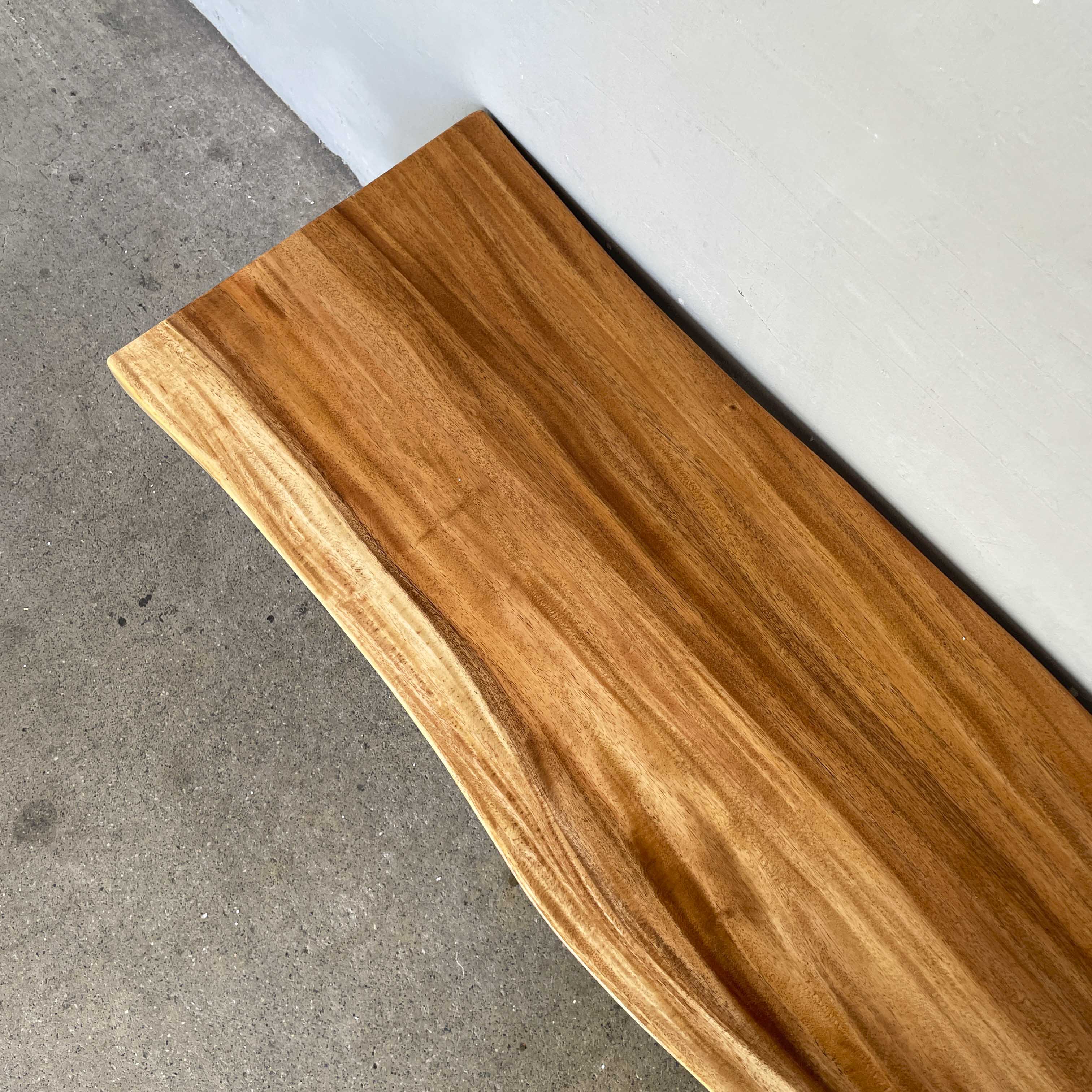 Upcycled Suar Slab Bench (Straight Legs 2.0)