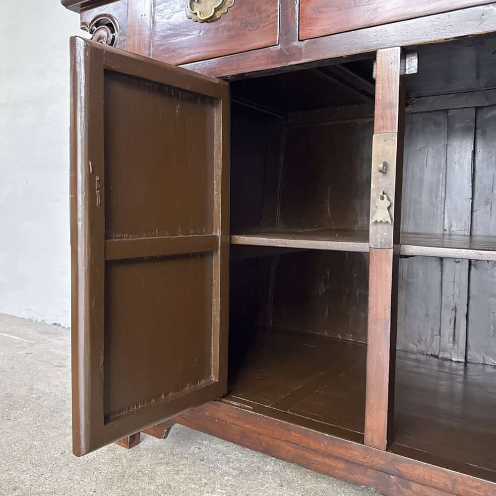 Restored Elm High Sideboard Cabinet