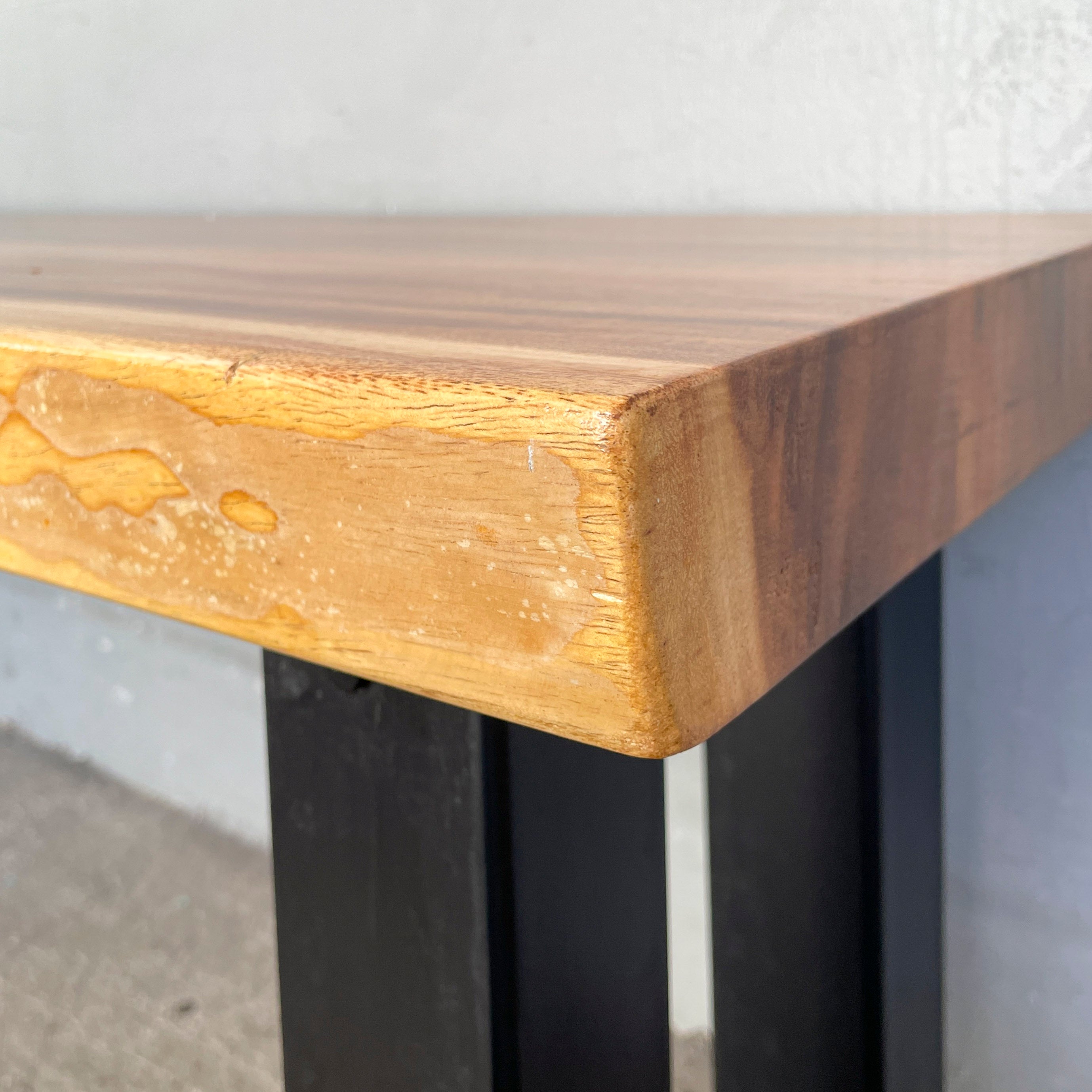 Upcycled Suar Slab Bench (Straight Legs 2.0)