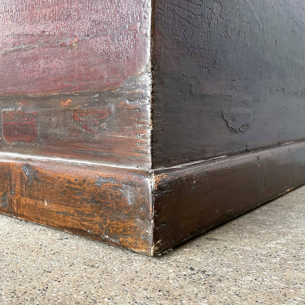 Crackled Lacquer Elm Chest