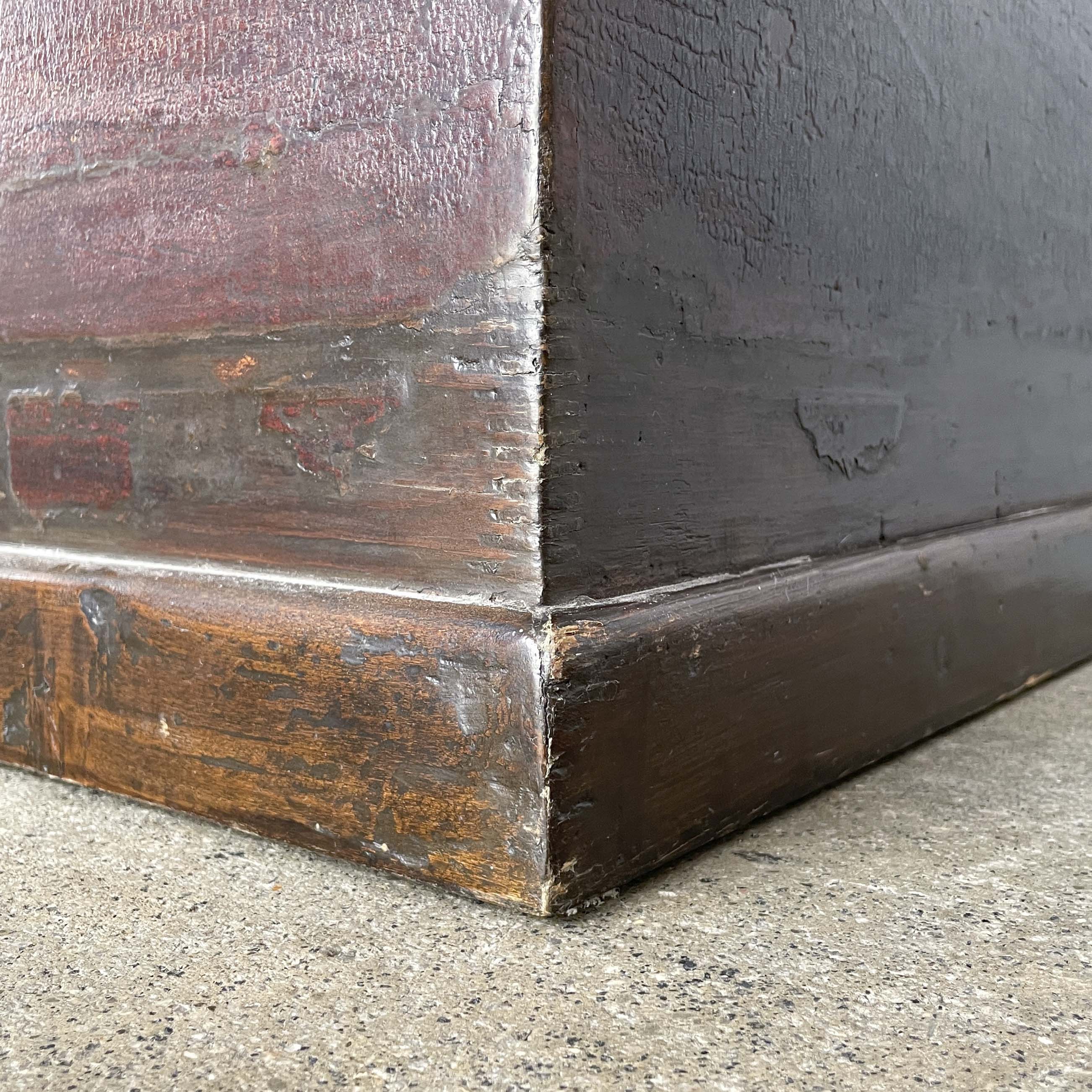 Crackled Lacquer Elm Chest
