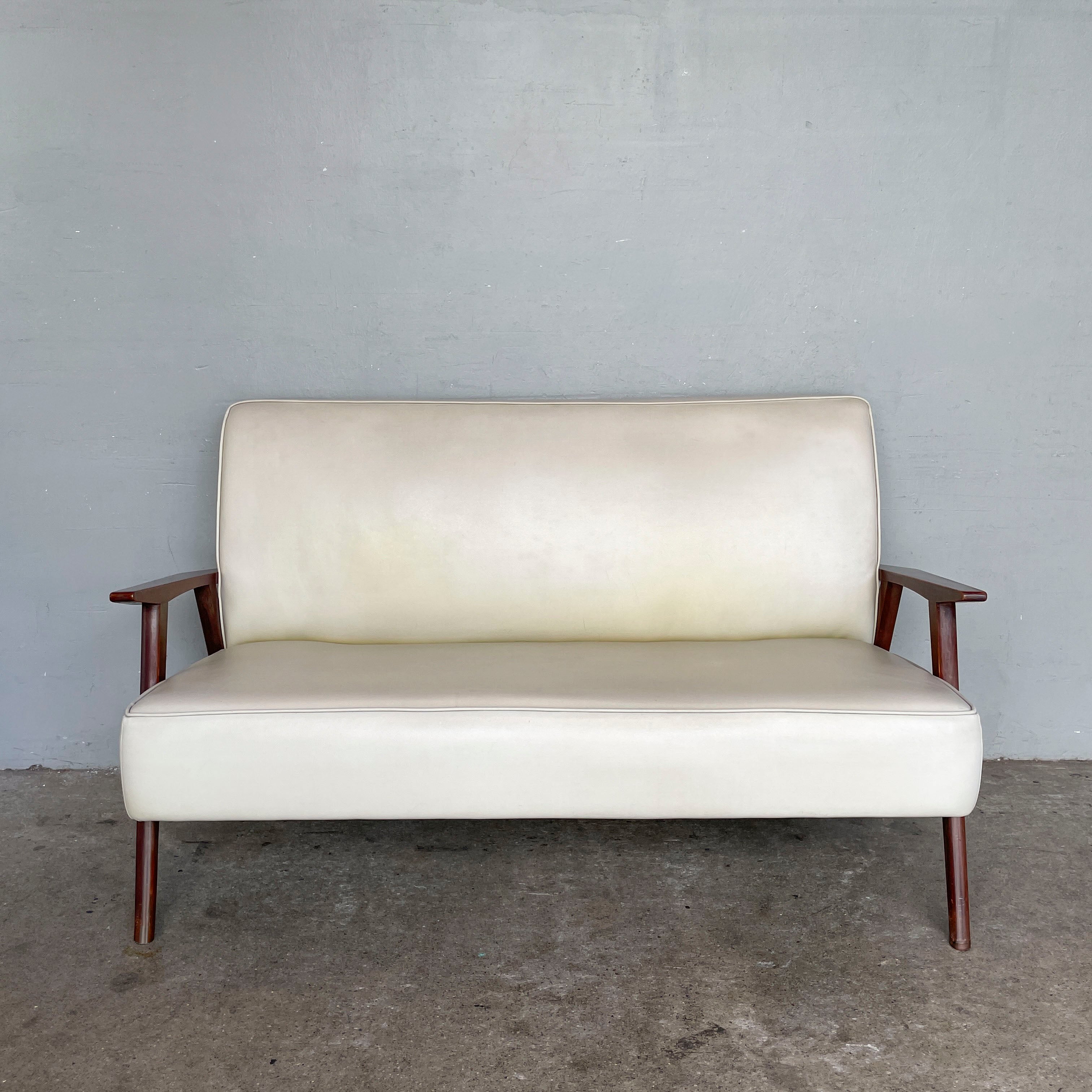 Vintage Light Grey "K-Leg" Sofa