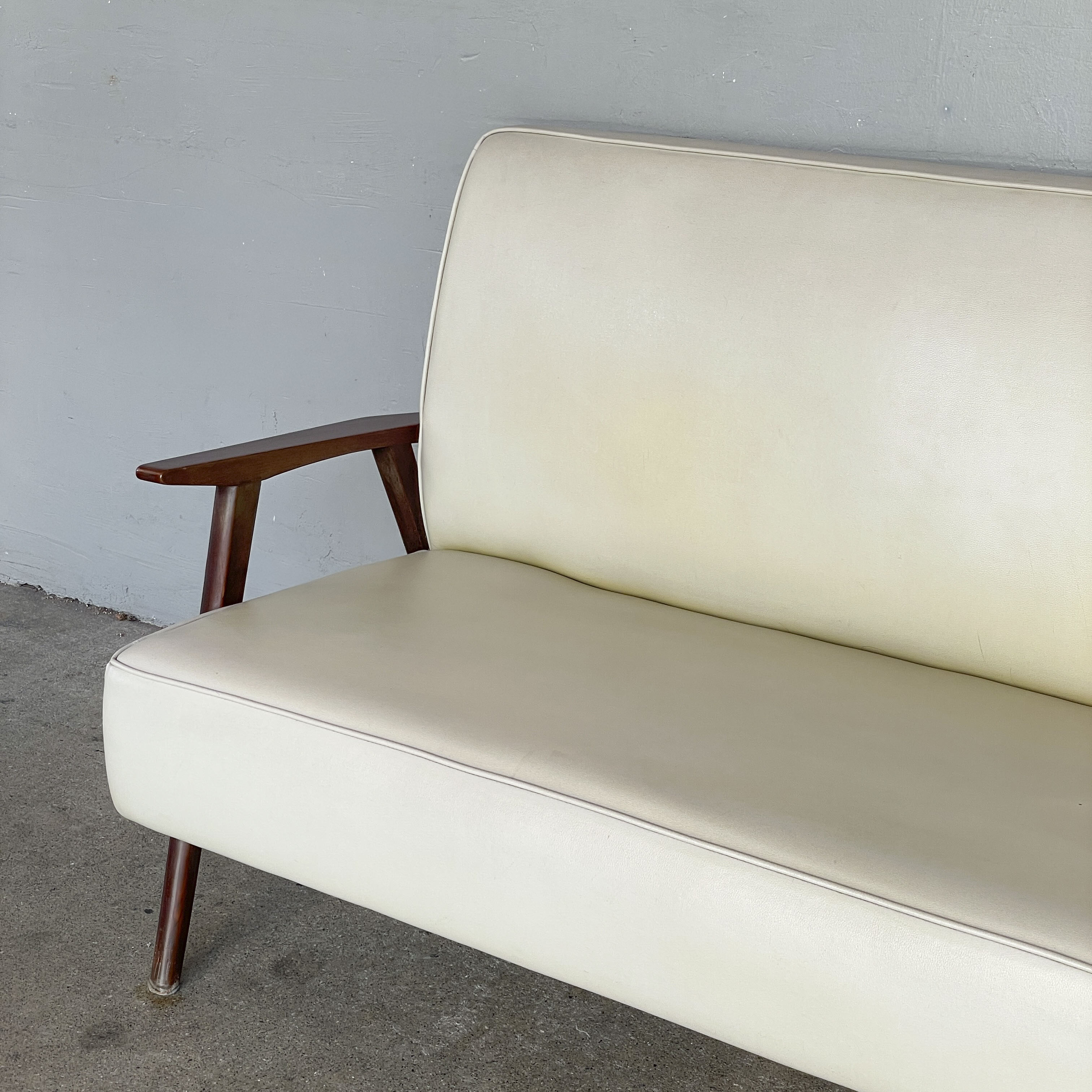 Vintage Light Grey "K-Leg" Sofa