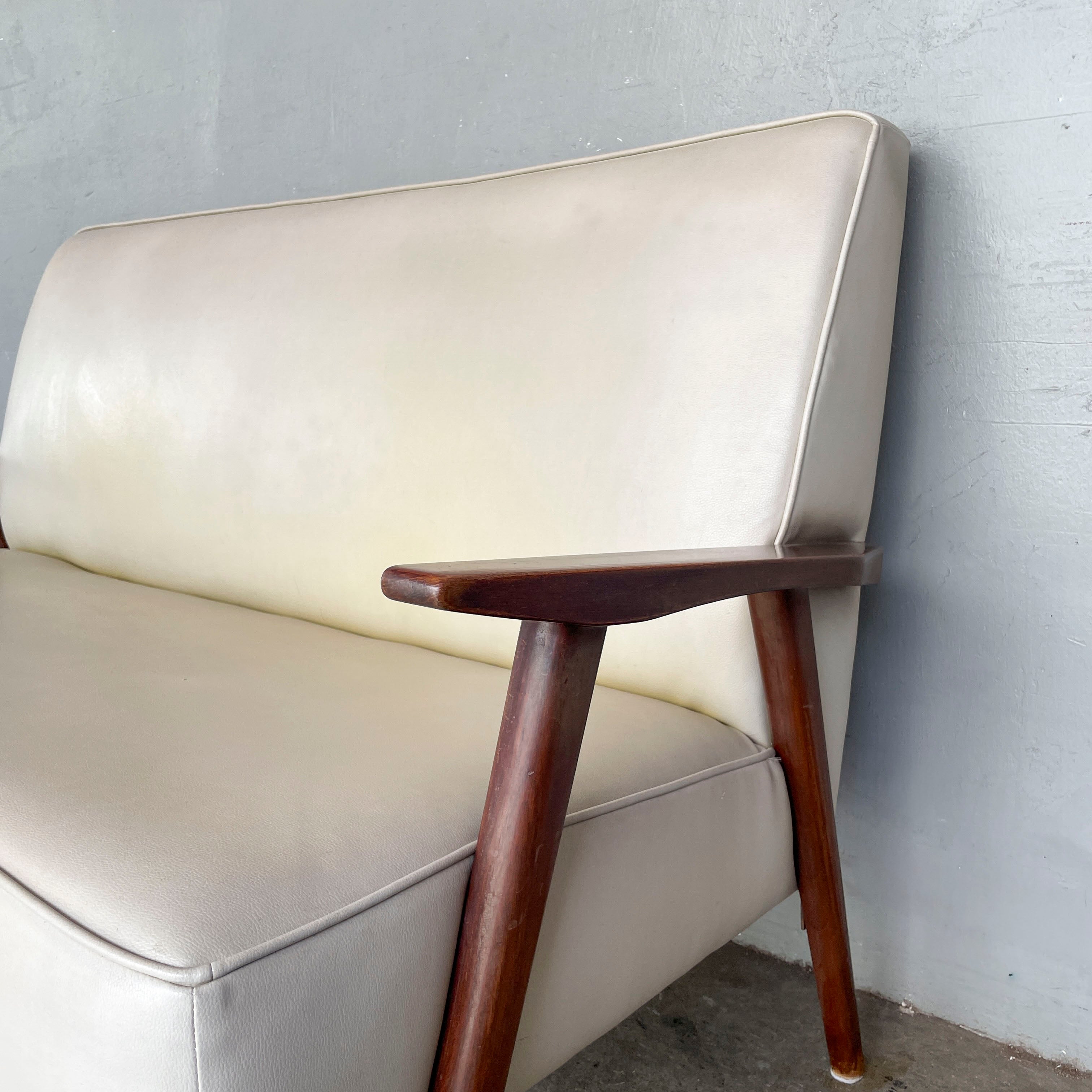 Vintage Light Grey "K-Leg" Sofa