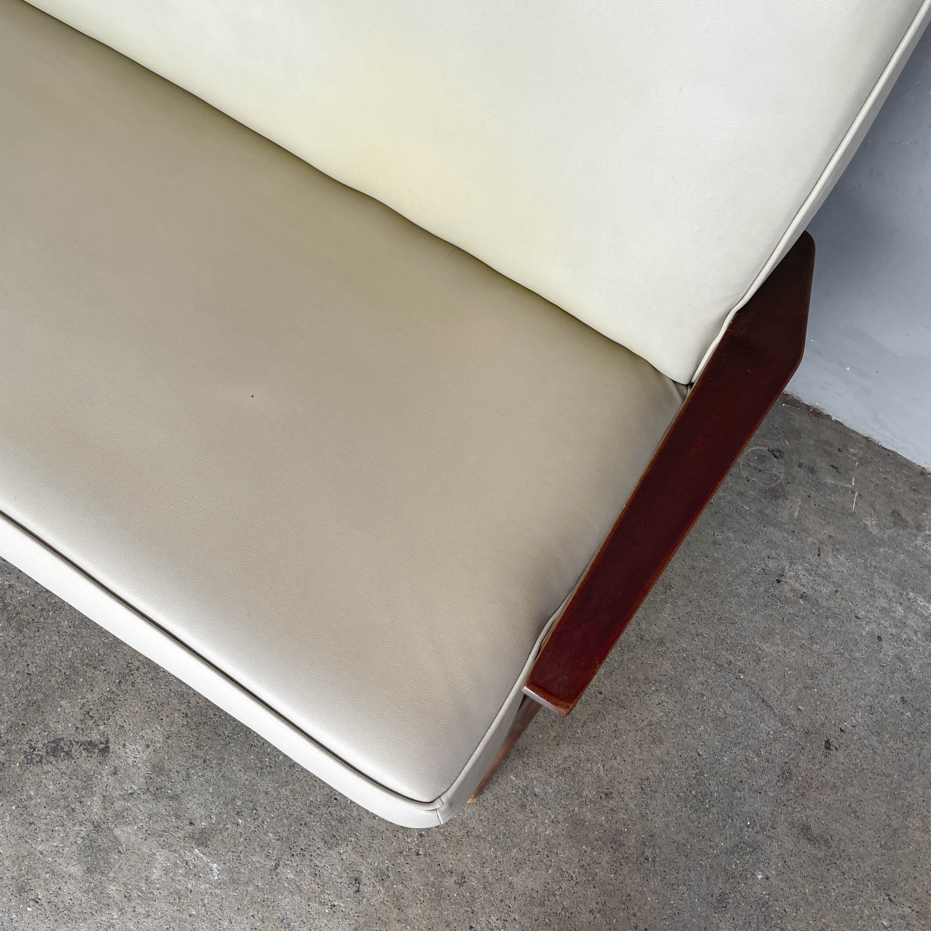Vintage Light Grey "K-Leg" Sofa