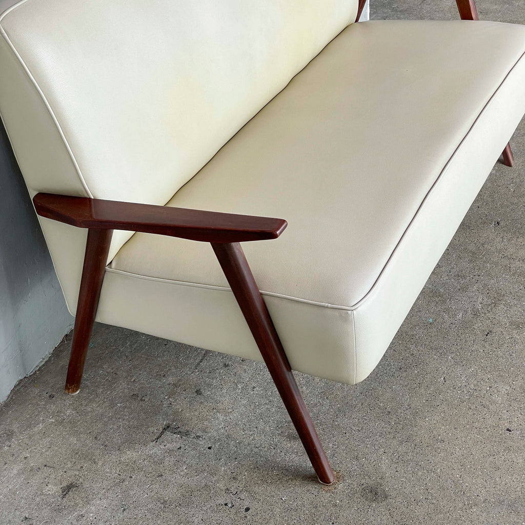 Vintage Light Grey "K-Leg" Sofa