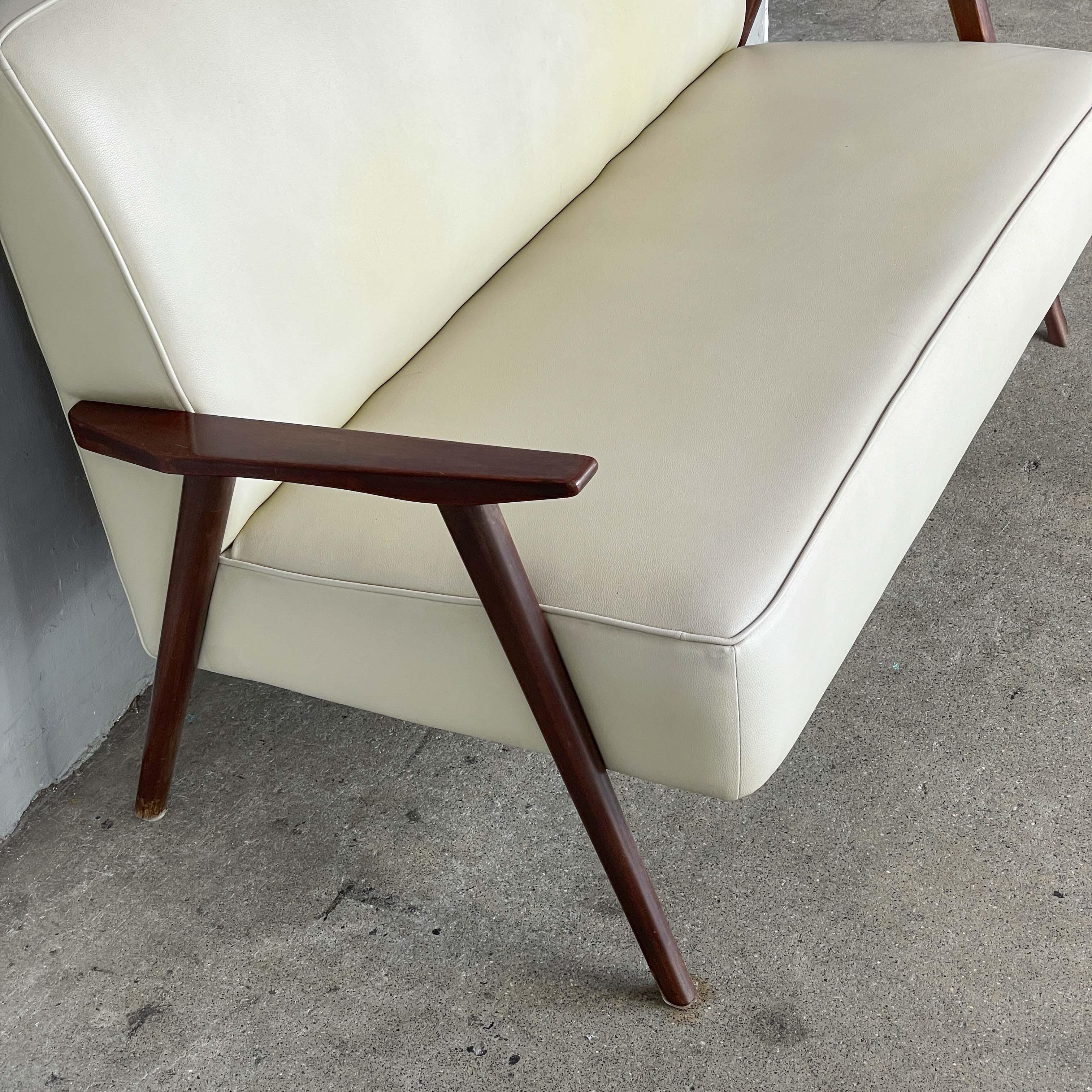 Vintage Light Grey "K-Leg" Sofa