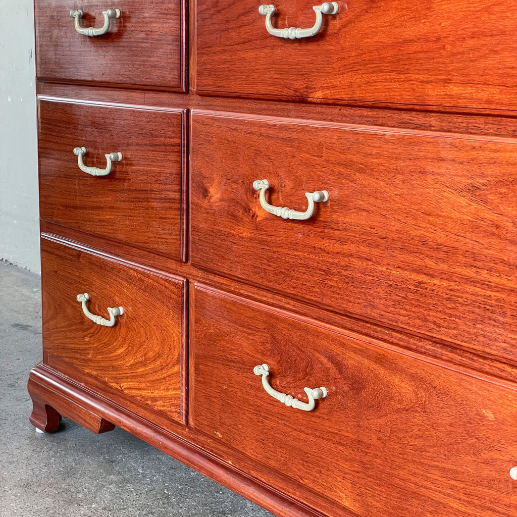 Rosewood Dresser with Tri-Fold Mirror