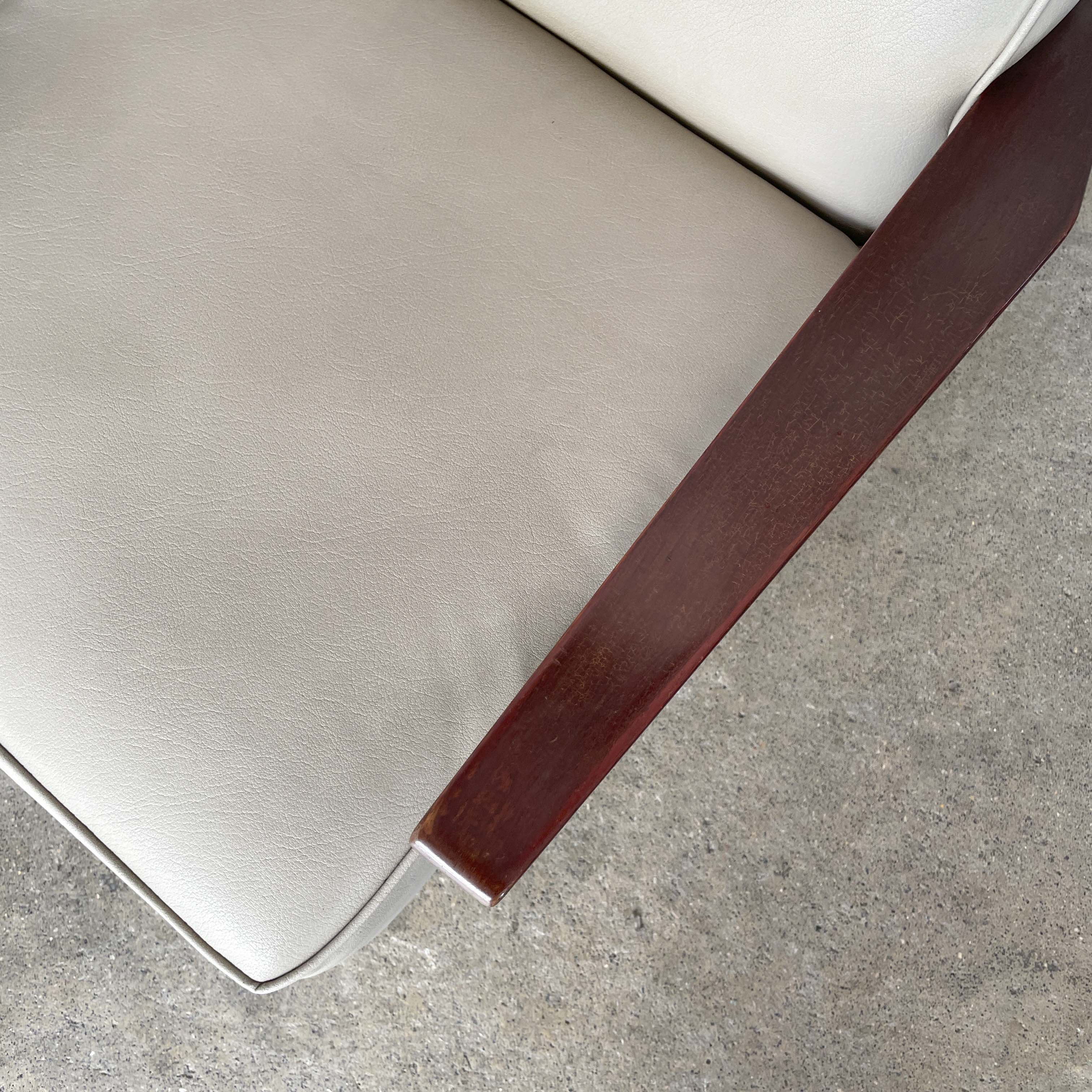 Vintage Light Grey "K-Leg" Armchair
