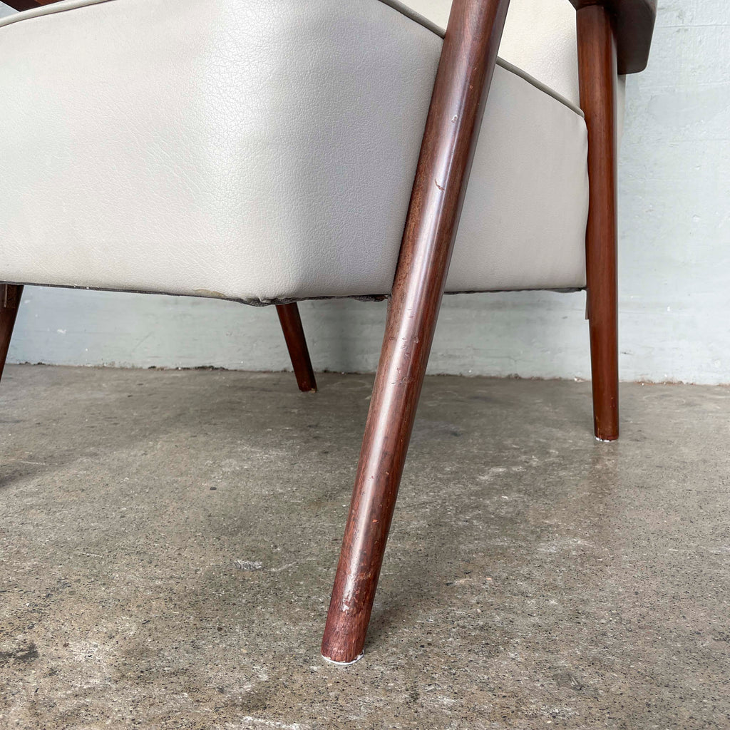 Vintage Light Grey "K-Leg" Armchair