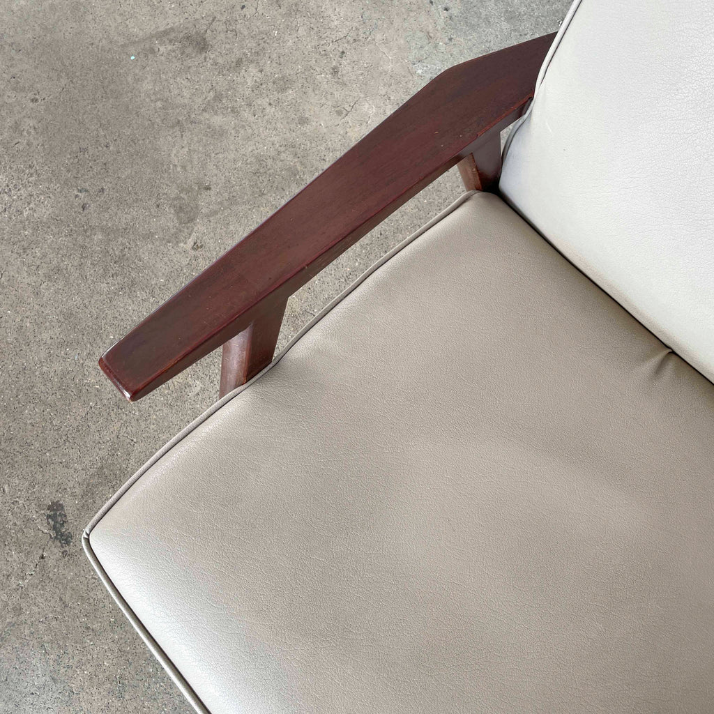 Vintage Light Grey "K-Leg" Armchair