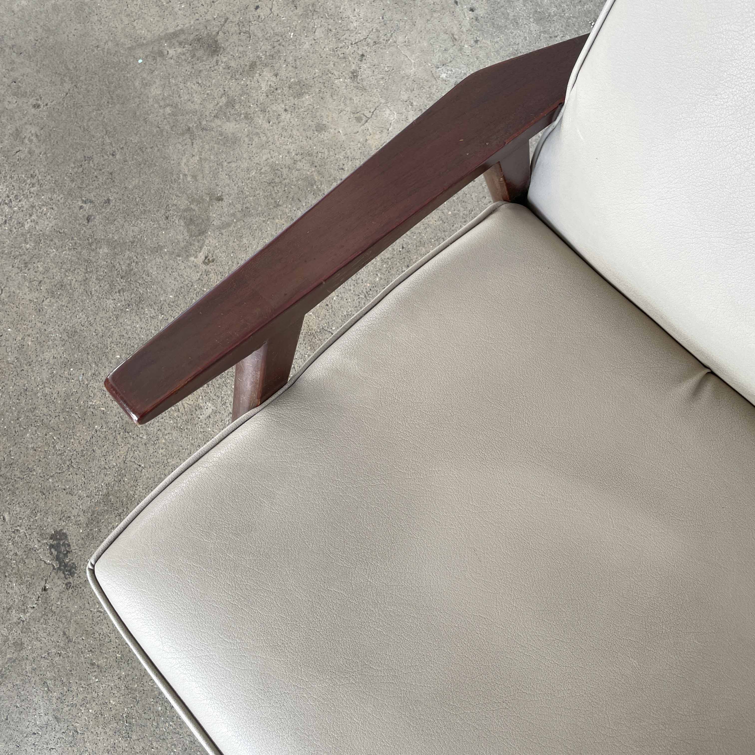 Vintage Light Grey "K-Leg" Armchair