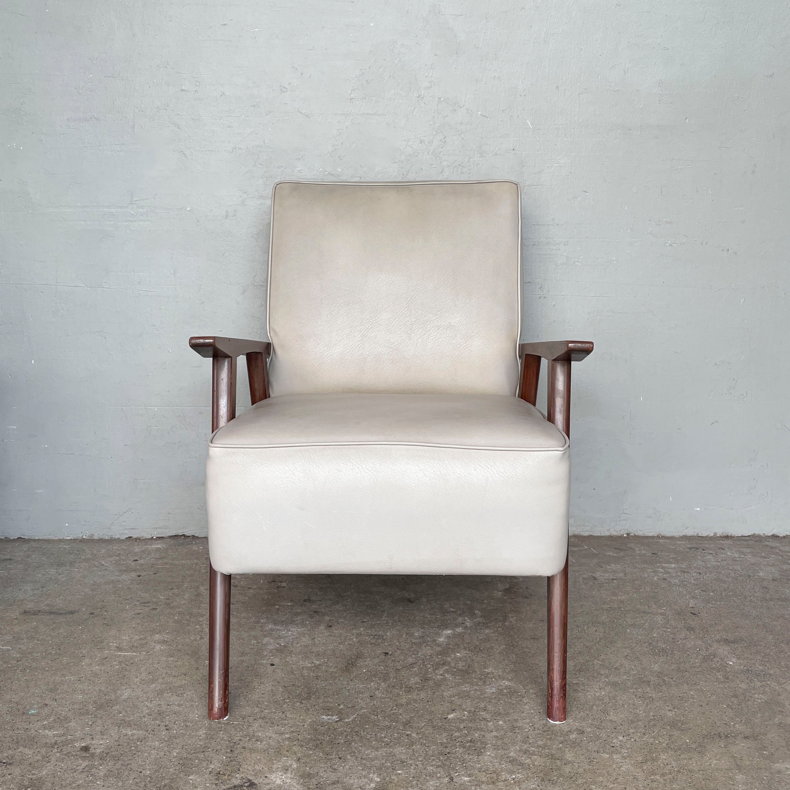 Vintage Light Grey "K-Leg" Armchair