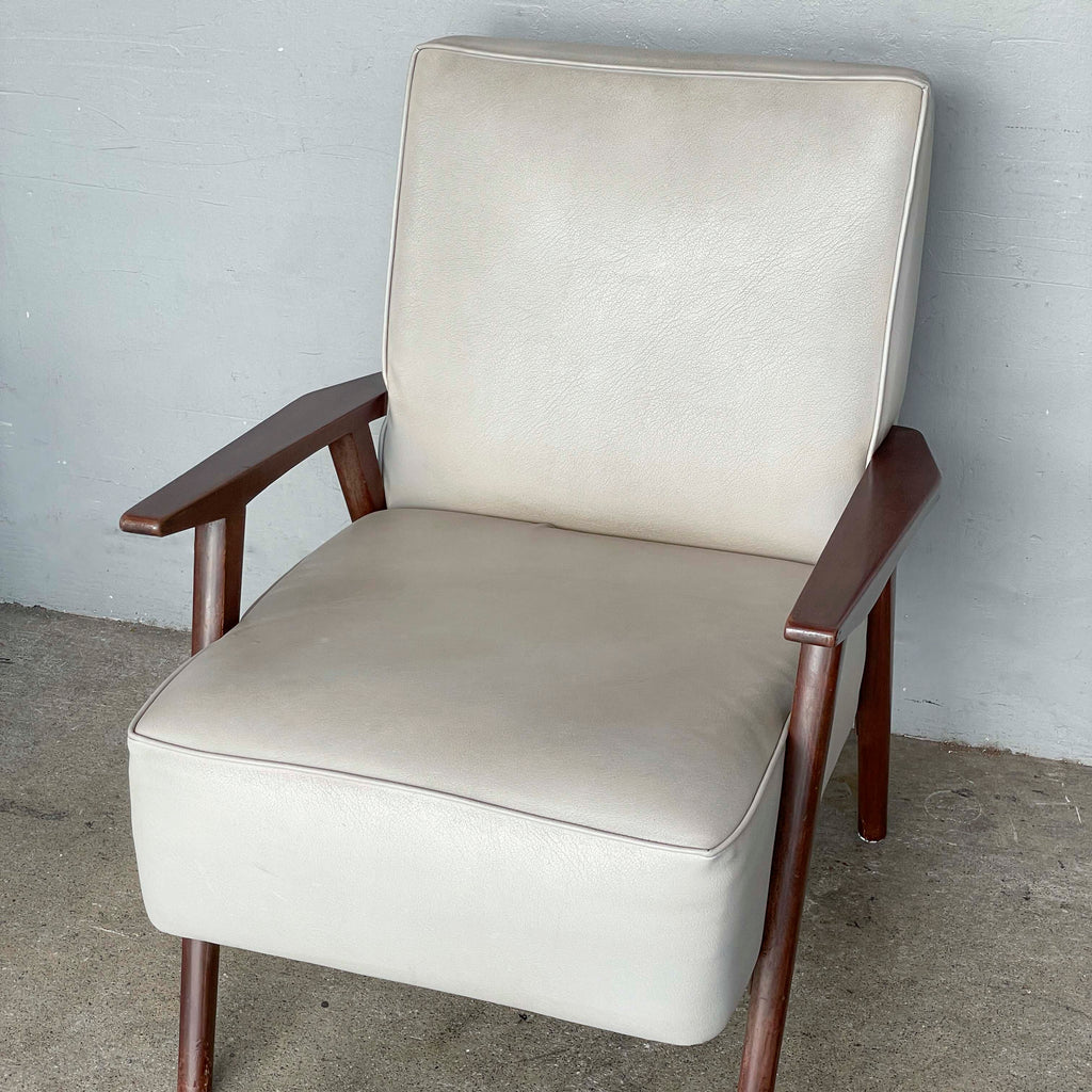 Vintage Light Grey "K-Leg" Armchair