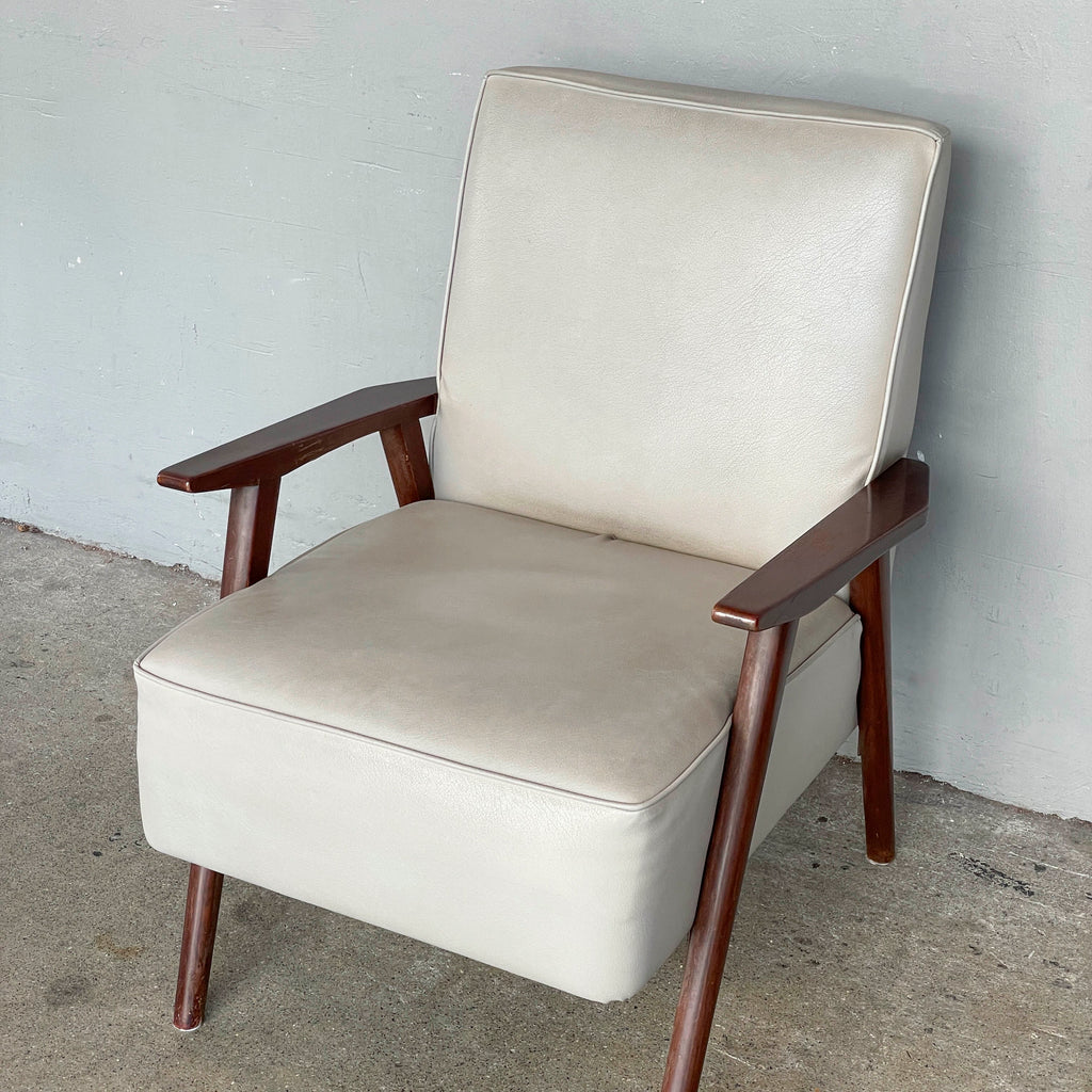Vintage Light Grey "K-Leg" Armchair