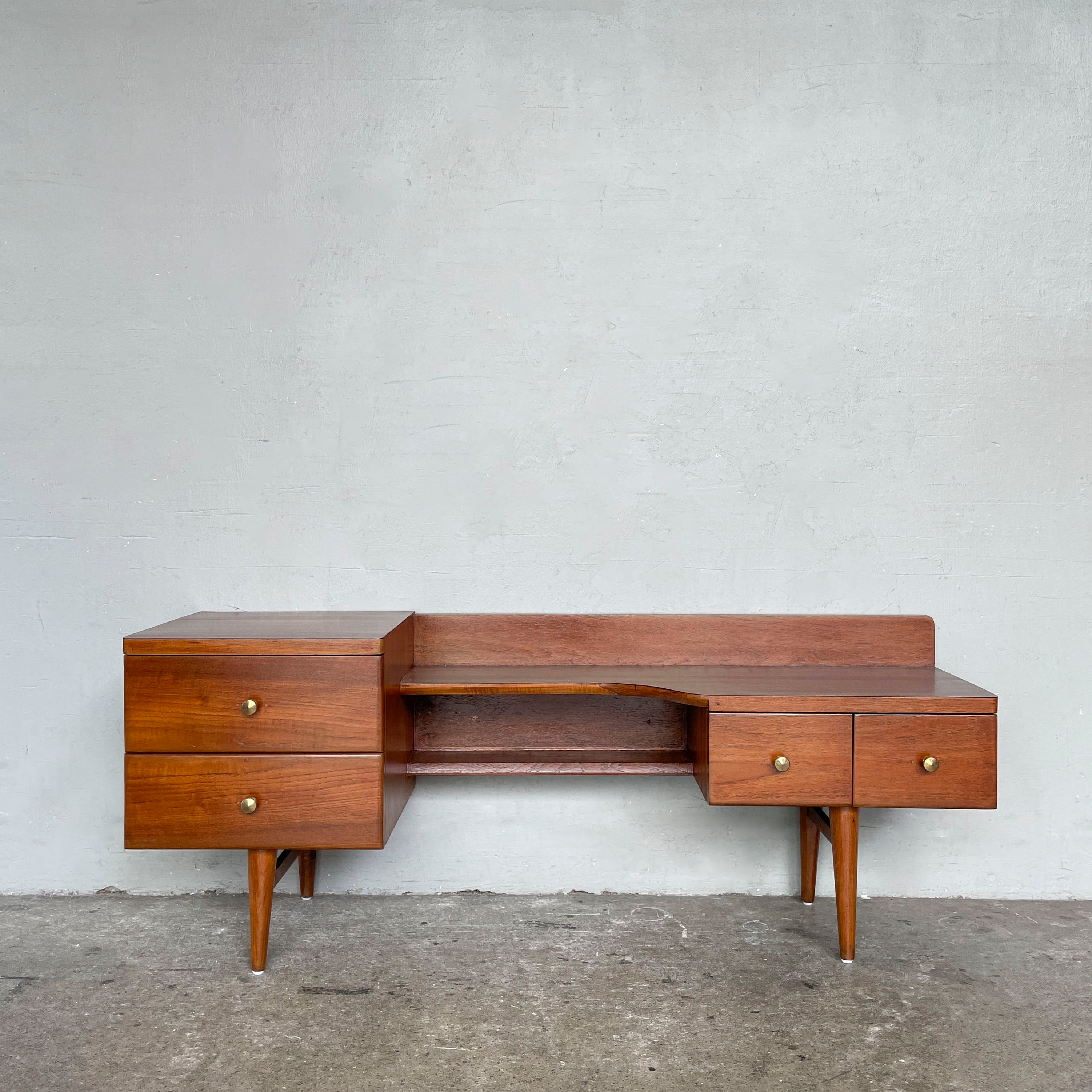 Refurbished Short Vintage Console with Laminate Top
