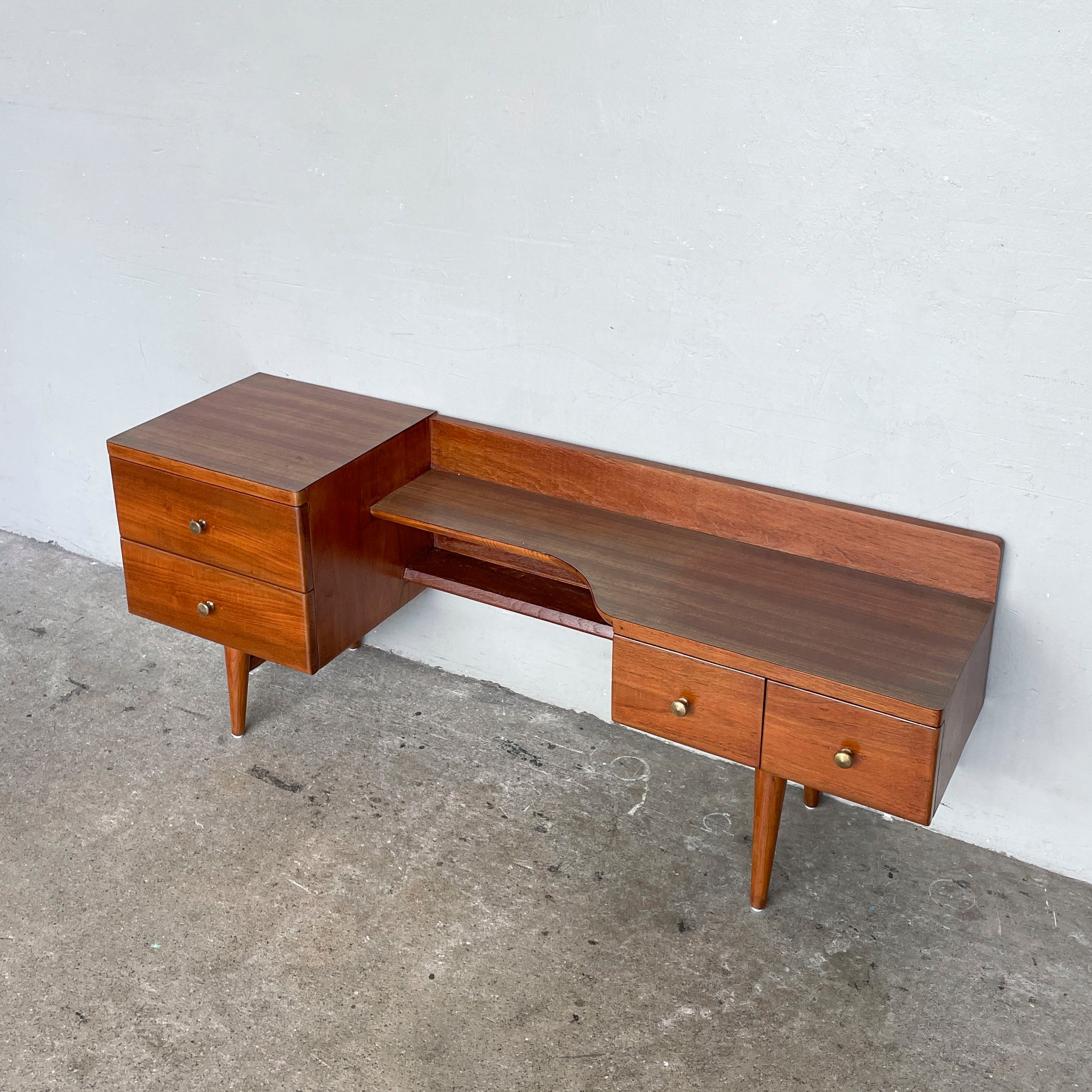 Refurbished Short Vintage Console with Laminate Top