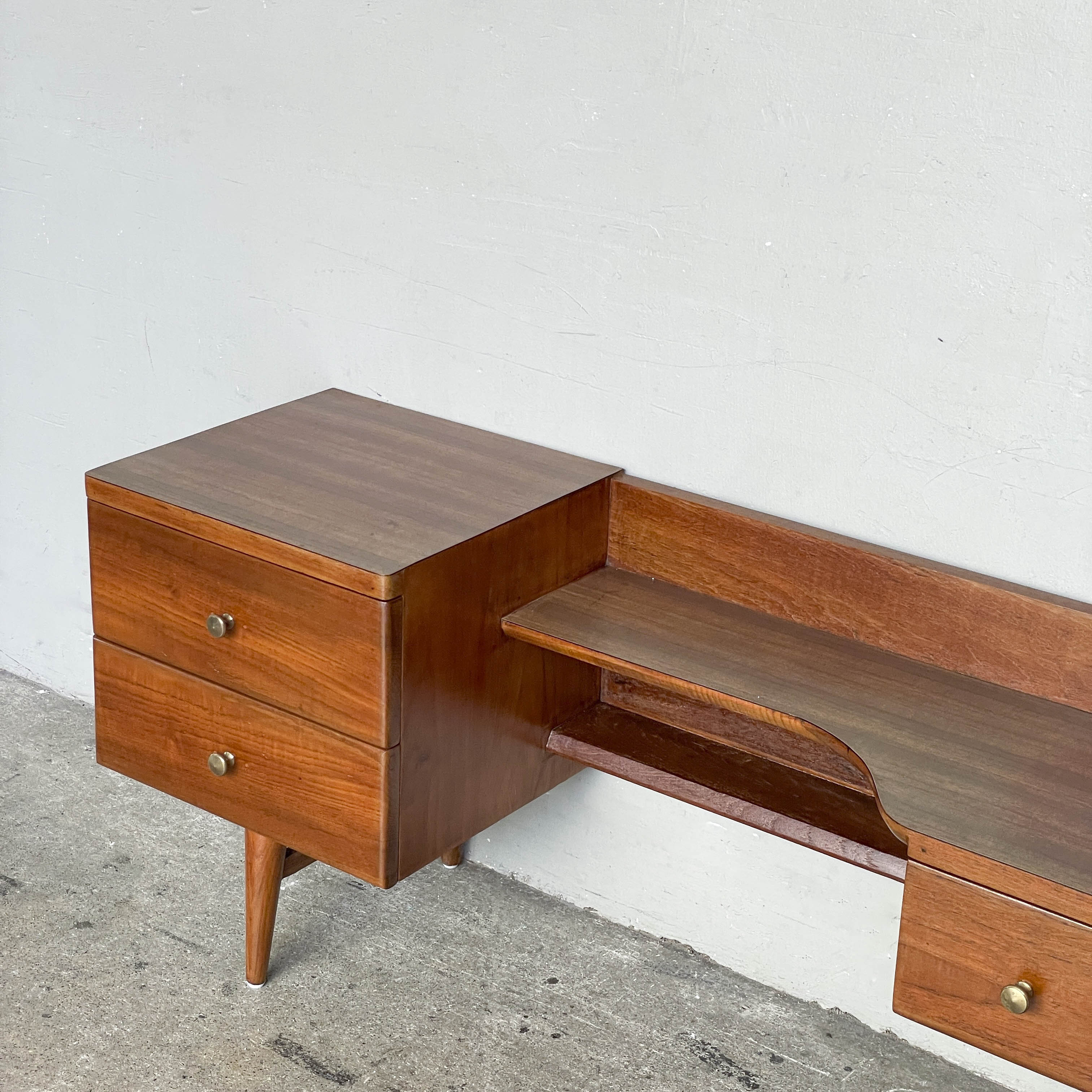 Refurbished Short Vintage Console with Laminate Top