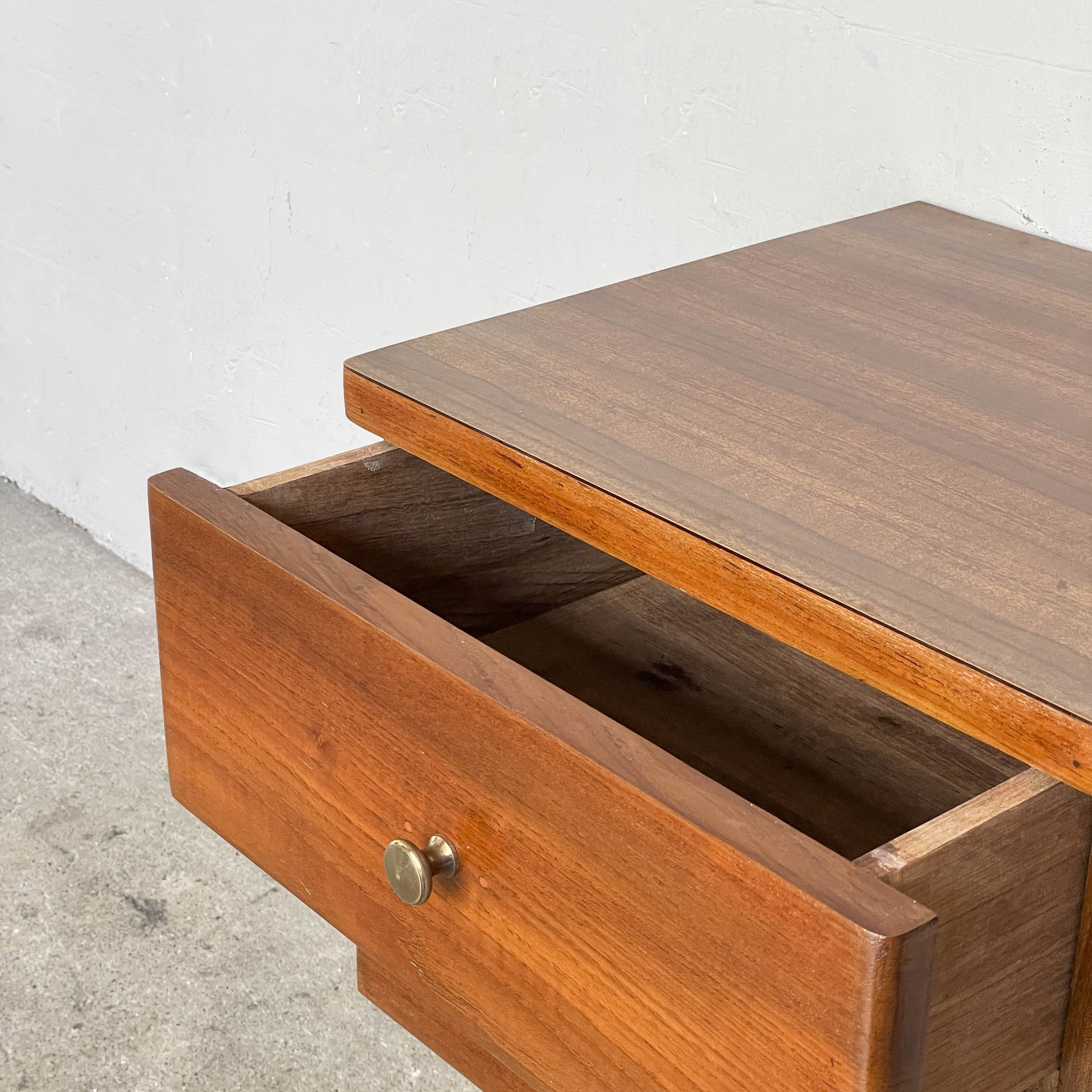 Refurbished Short Vintage Console with Laminate Top