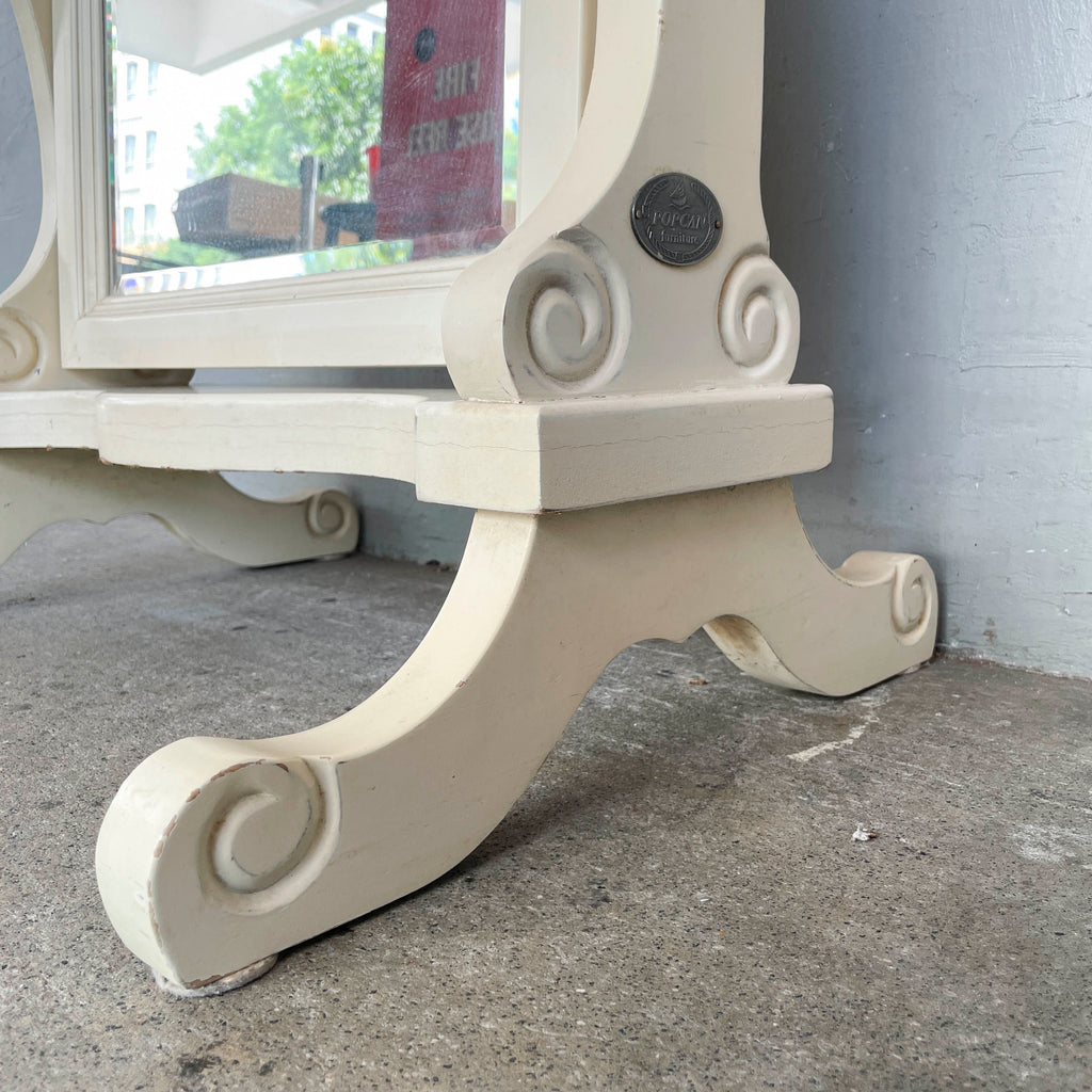 Off-White Arched Cheval Mirror