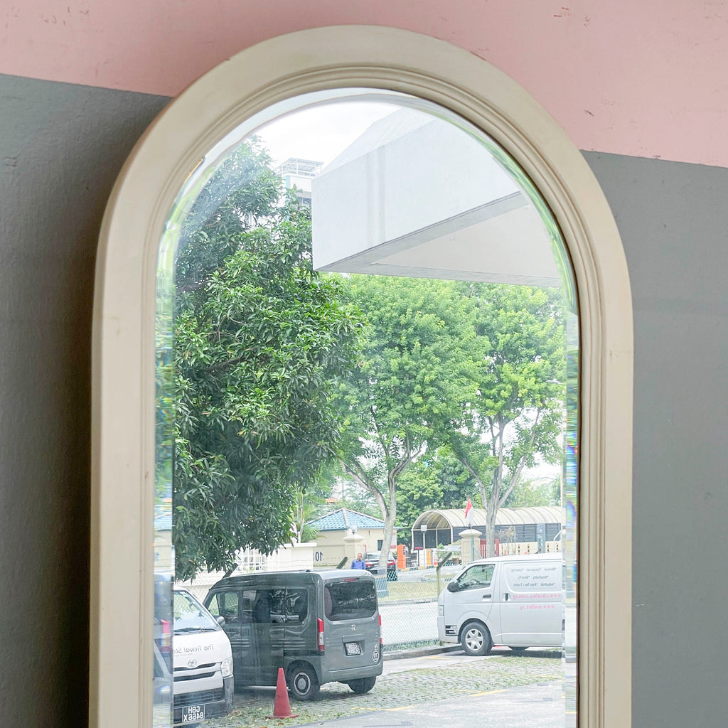 Off-White Arched Cheval Mirror