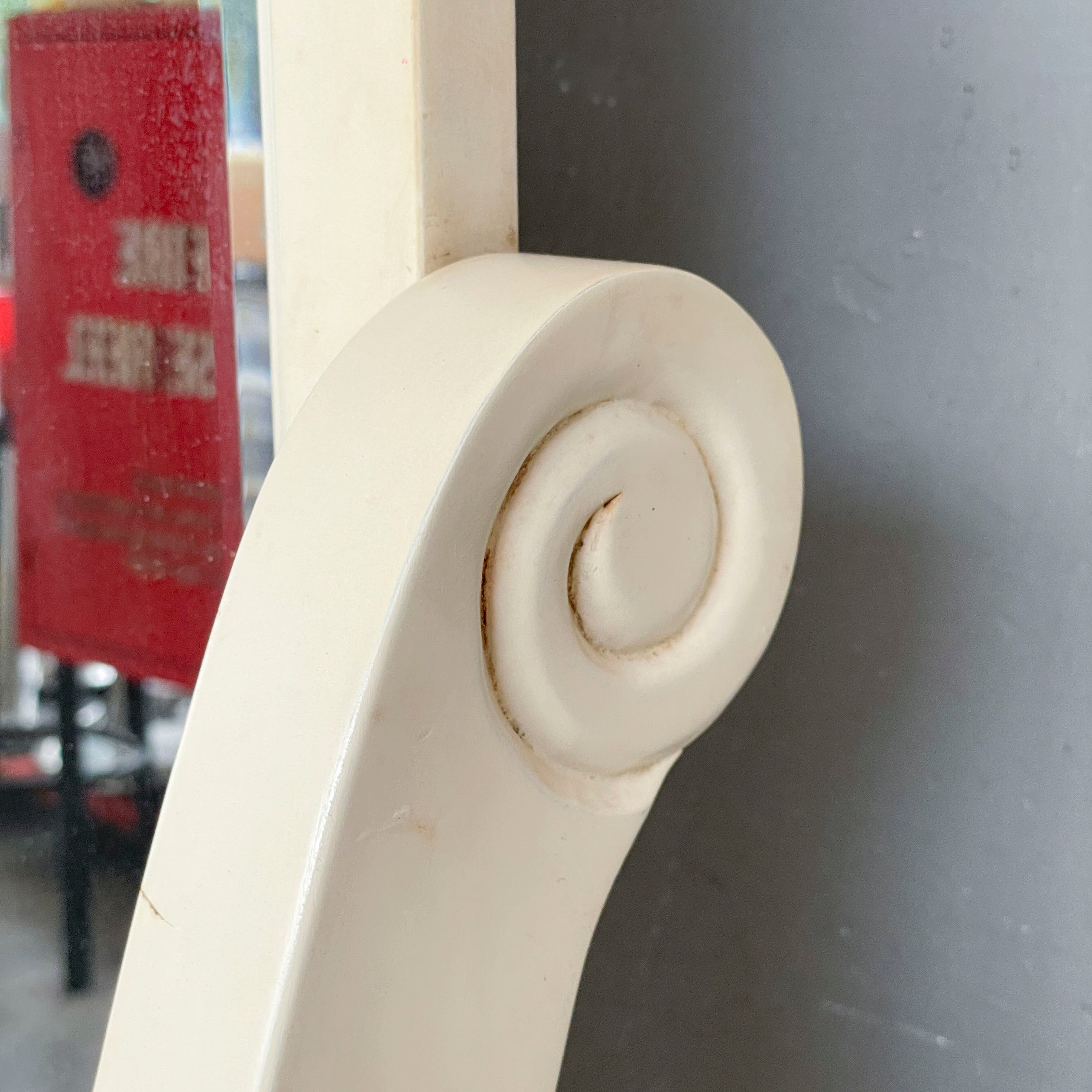 Off-White Arched Cheval Mirror