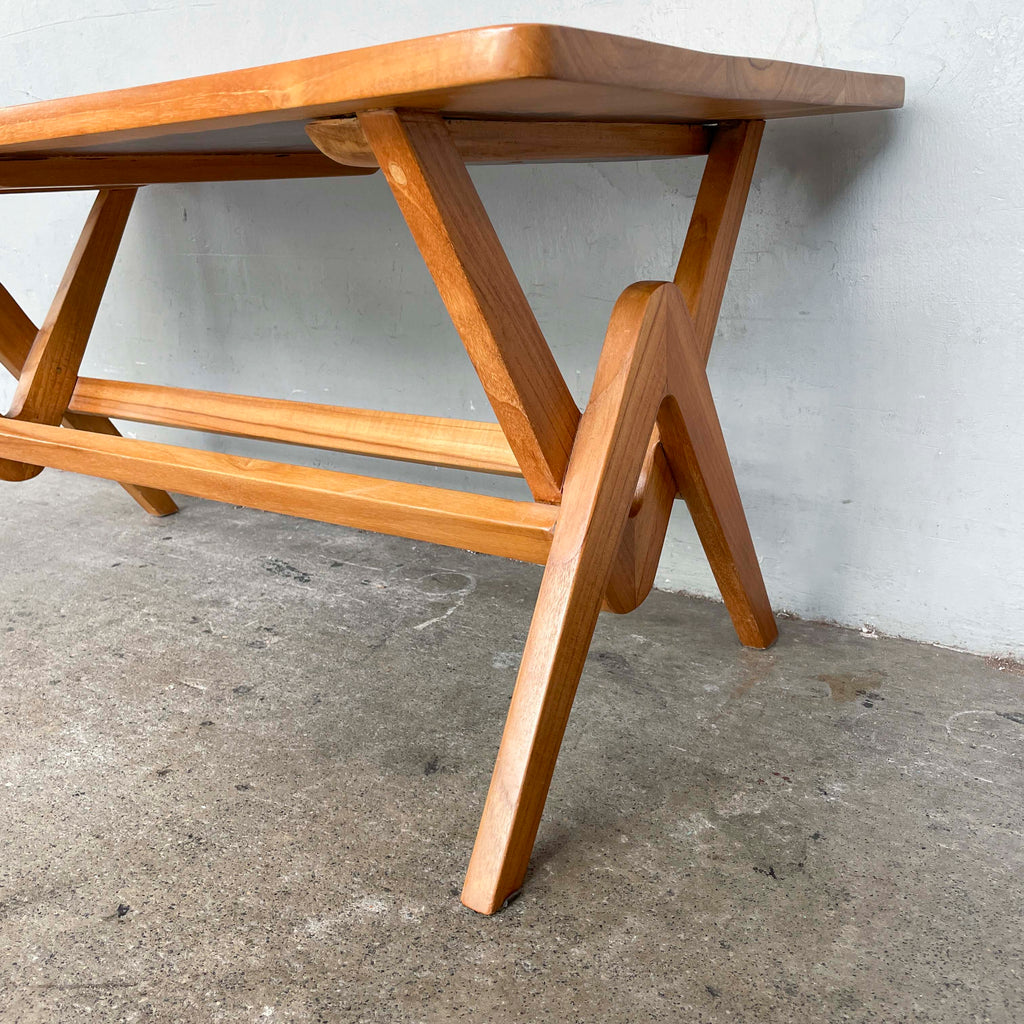 Teak Trestle Coffee Table