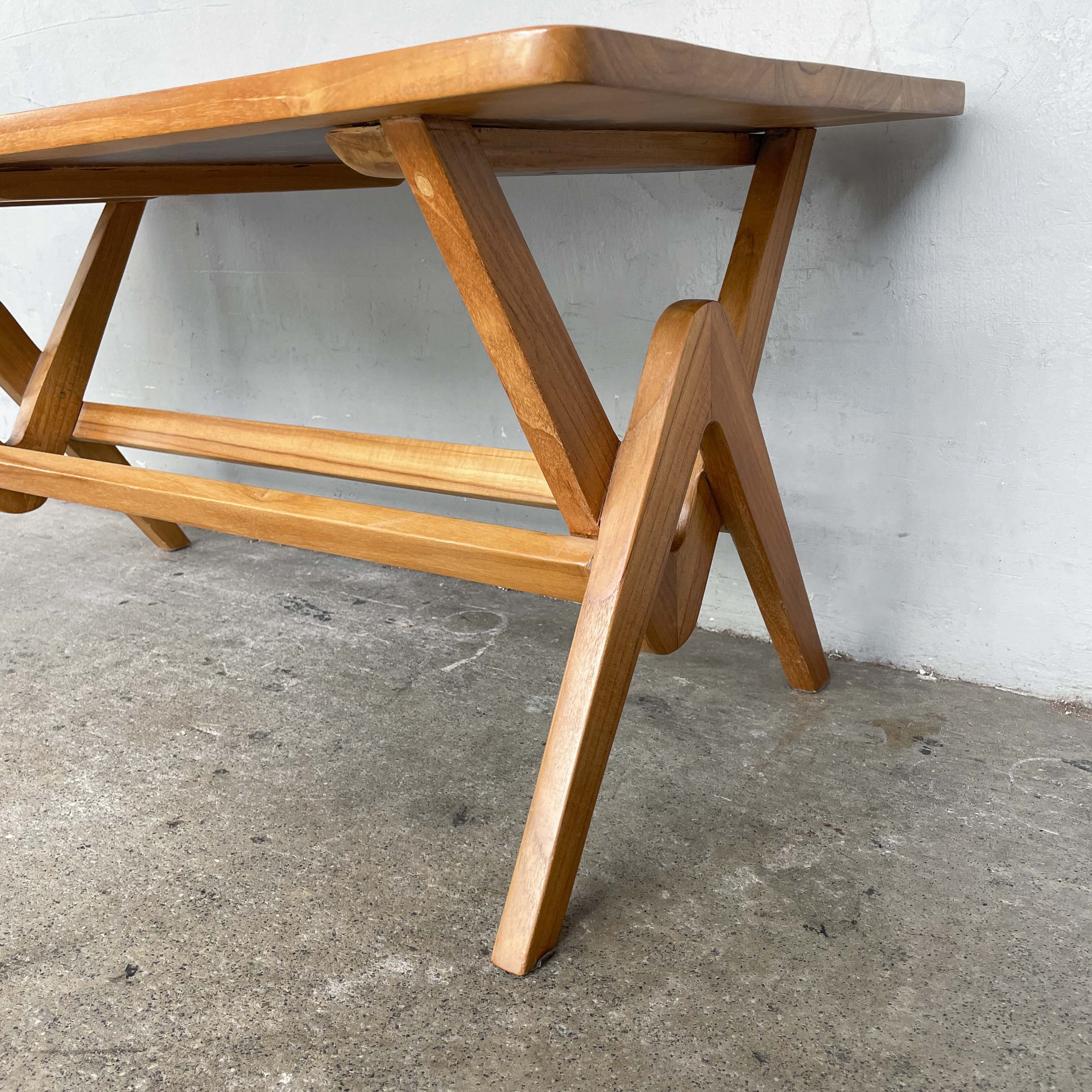 Teak Trestle Coffee Table