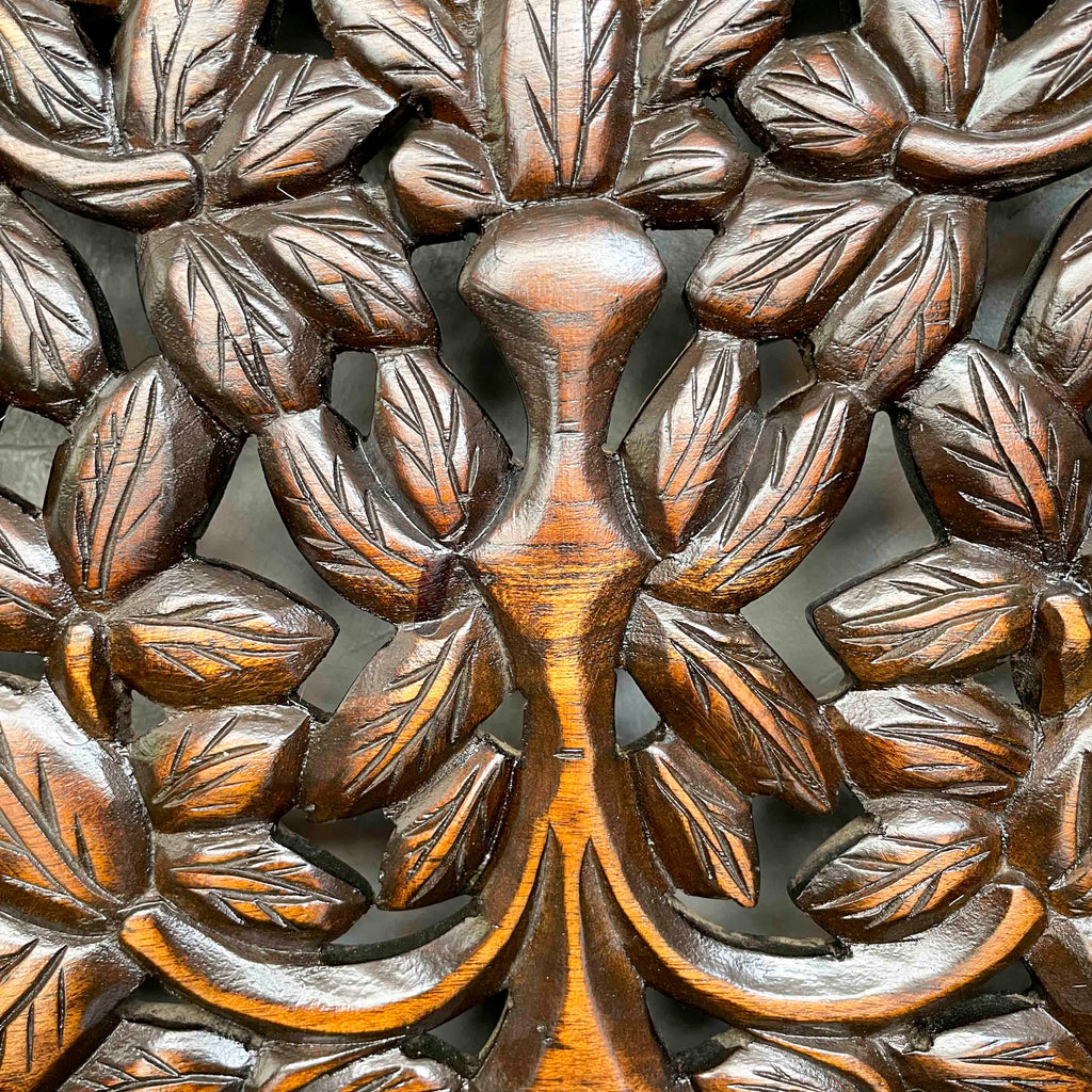 Teak Floral Carved Daybed