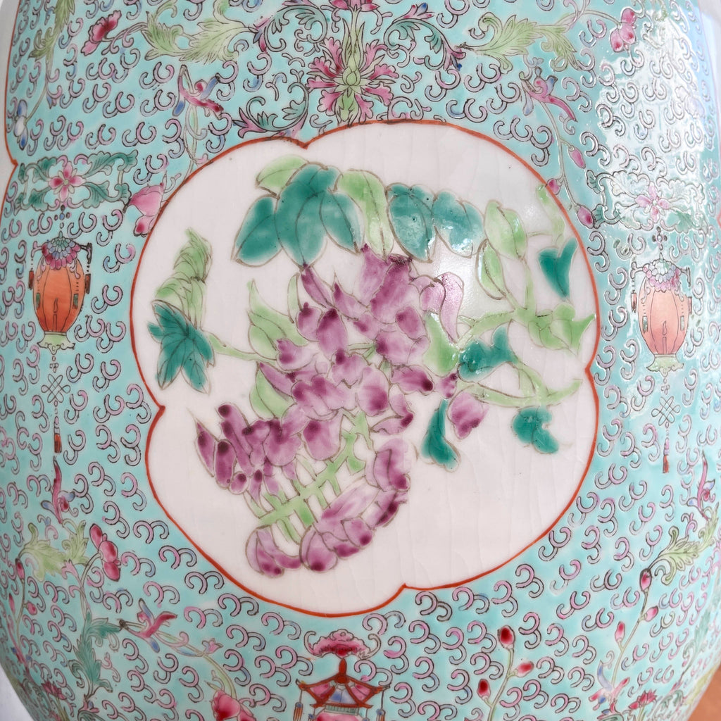 Chinese Porcelain Baluster Vase with "Elephant" Handles