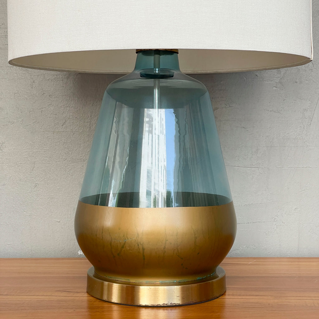 Blue-Gold Glass Table Lamp
