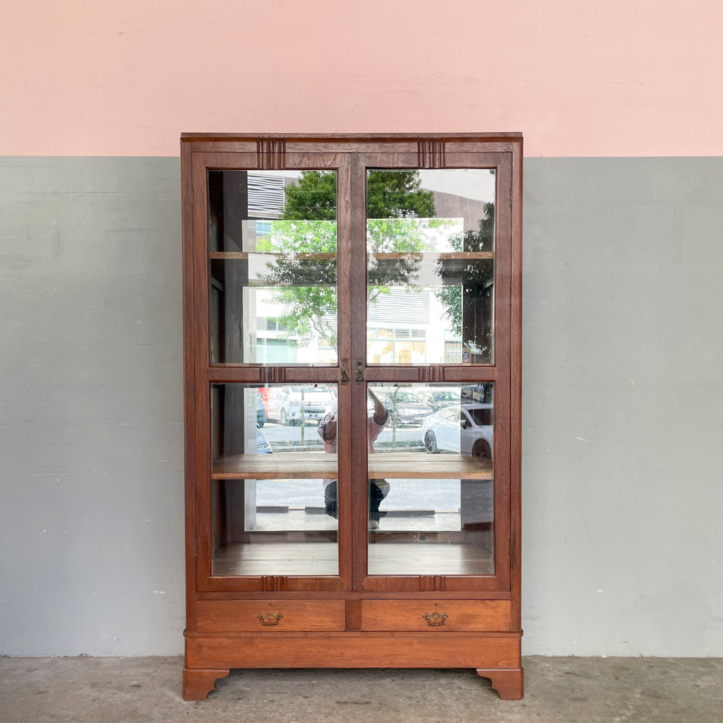 Vintage Display Cabinet with Mirrored Backing
