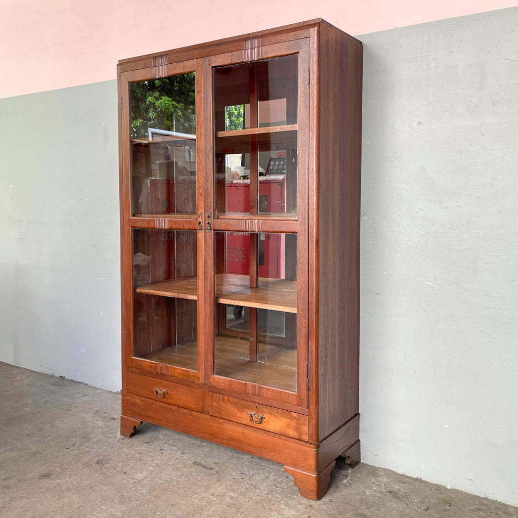 Vintage Display Cabinet with Mirrored Backing