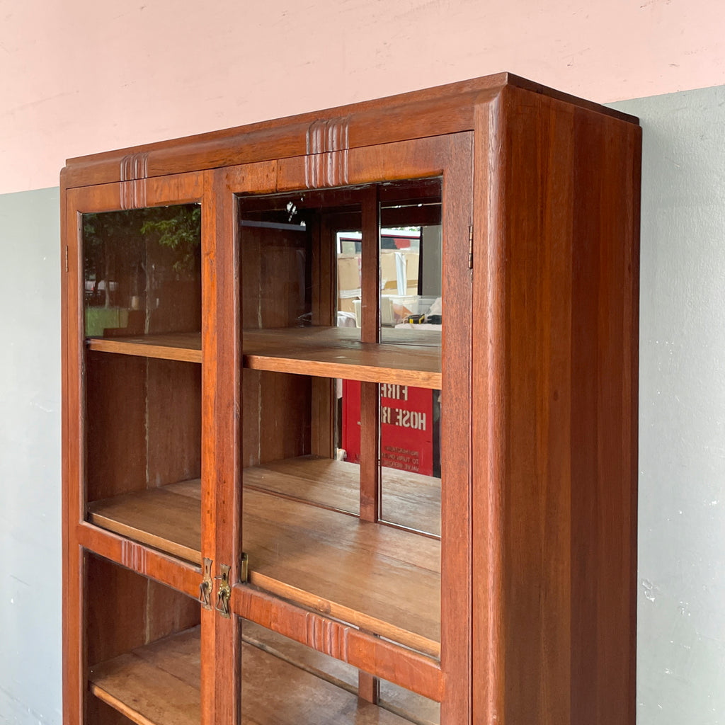 Vintage Display Cabinet with Mirrored Backing
