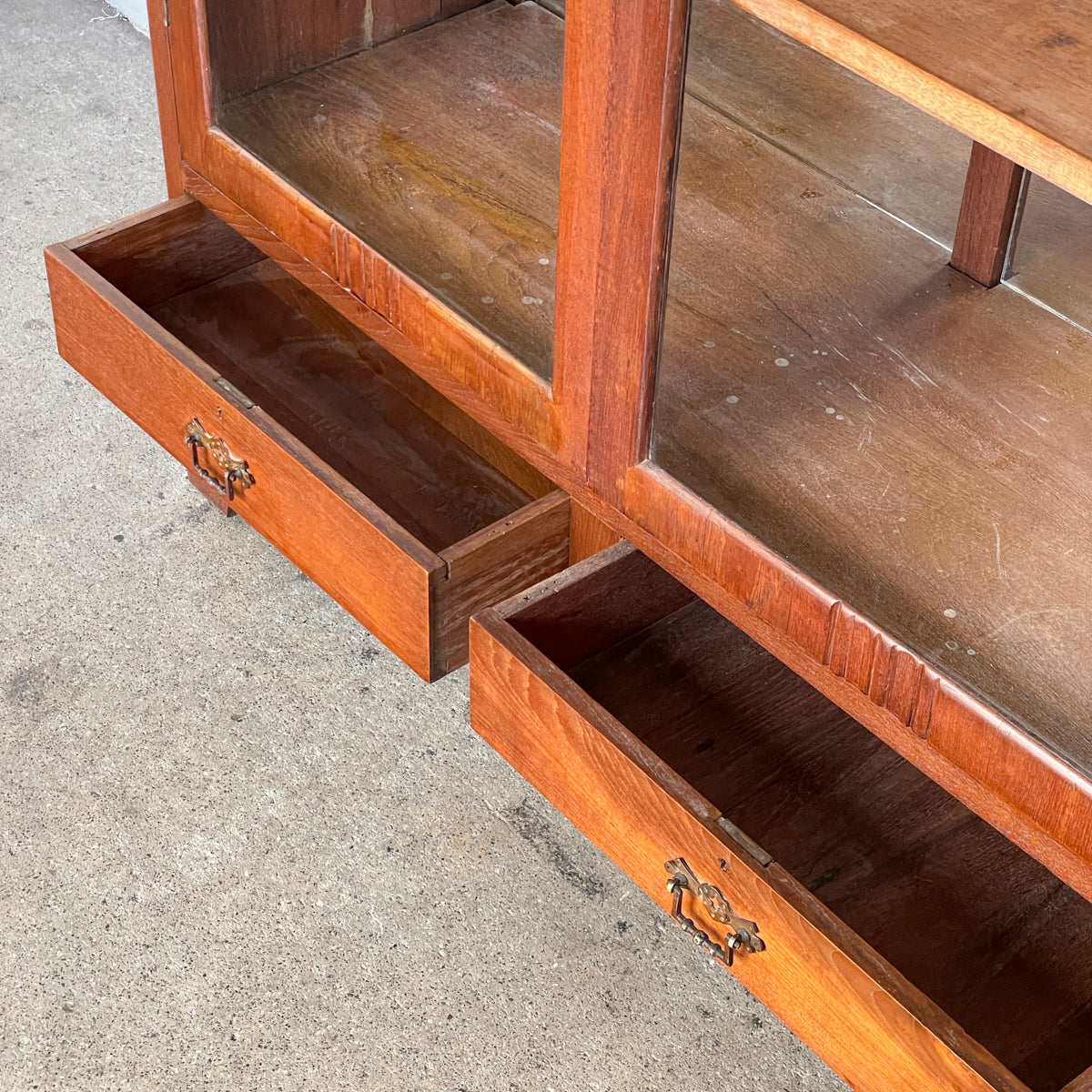 Vintage Display Cabinet with Mirrored Backing