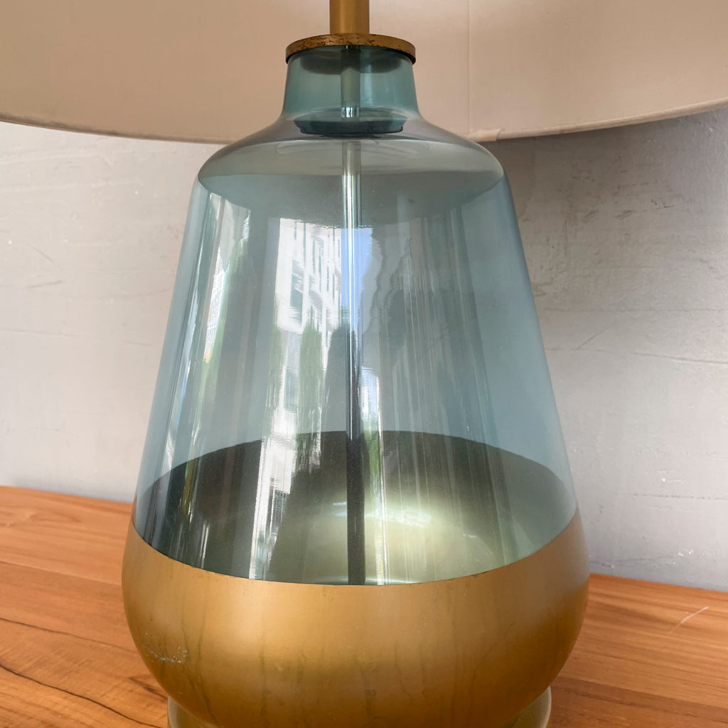 Blue-Gold Glass Table Lamp