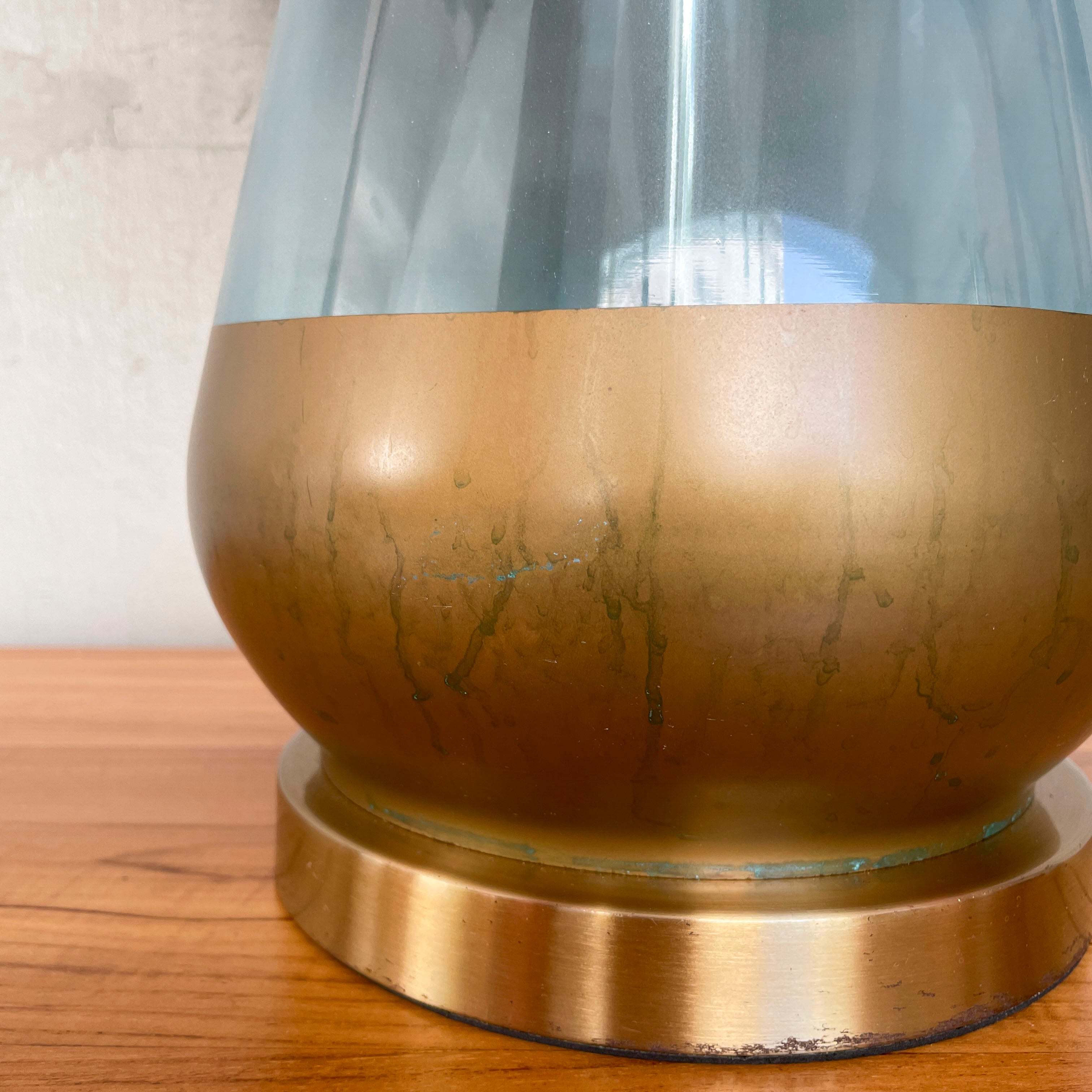 Blue-Gold Glass Table Lamp