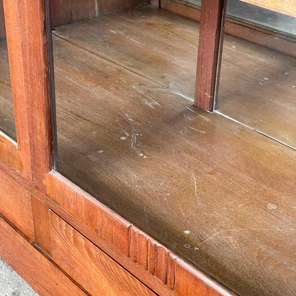 Vintage Display Cabinet with Mirrored Backing