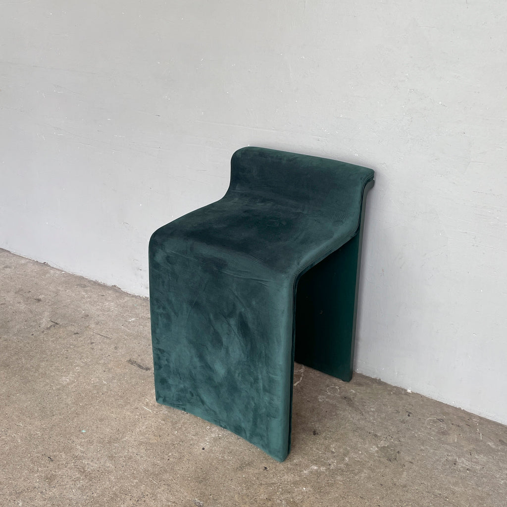 Green Velvet Counter Stool