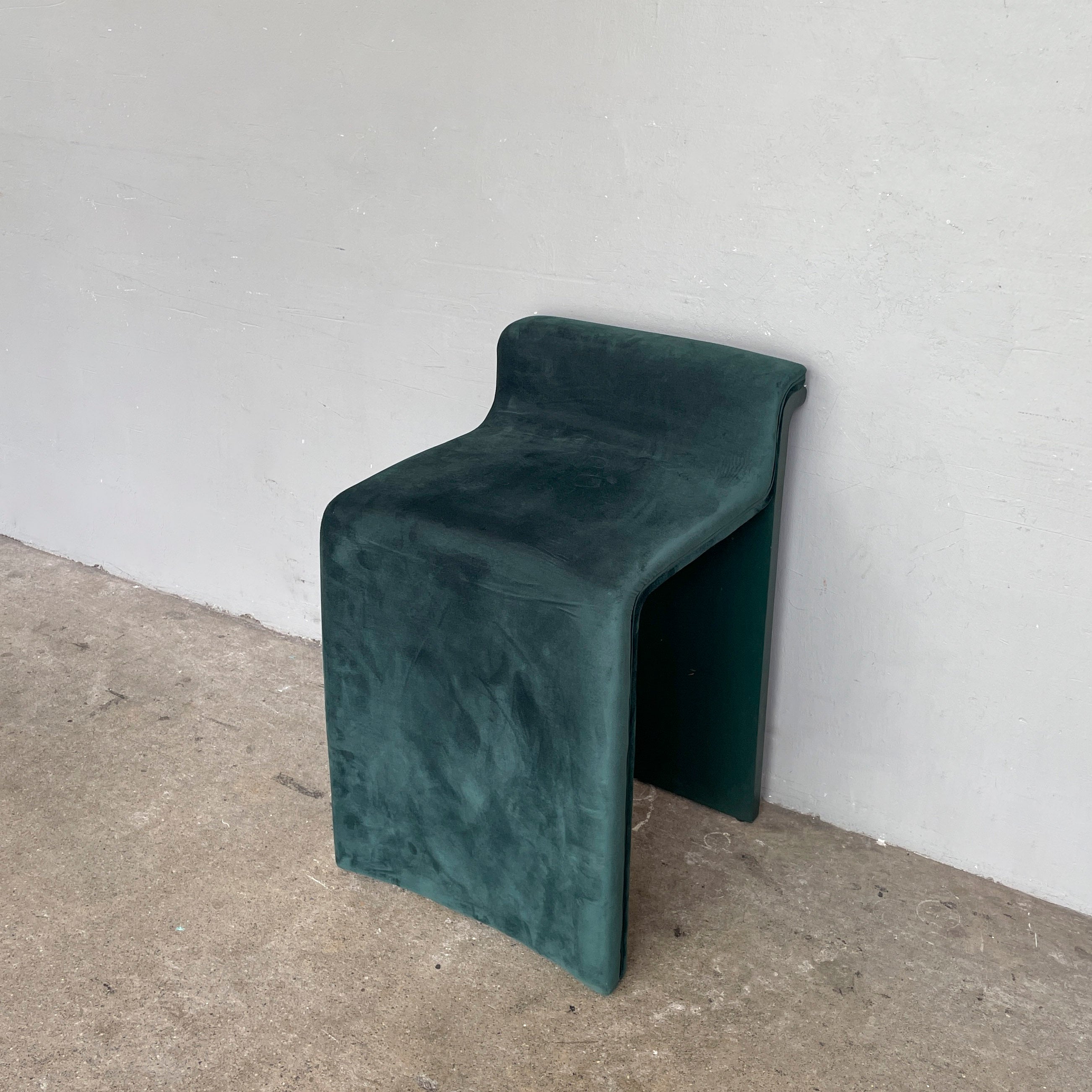 Green Velvet Counter Stool